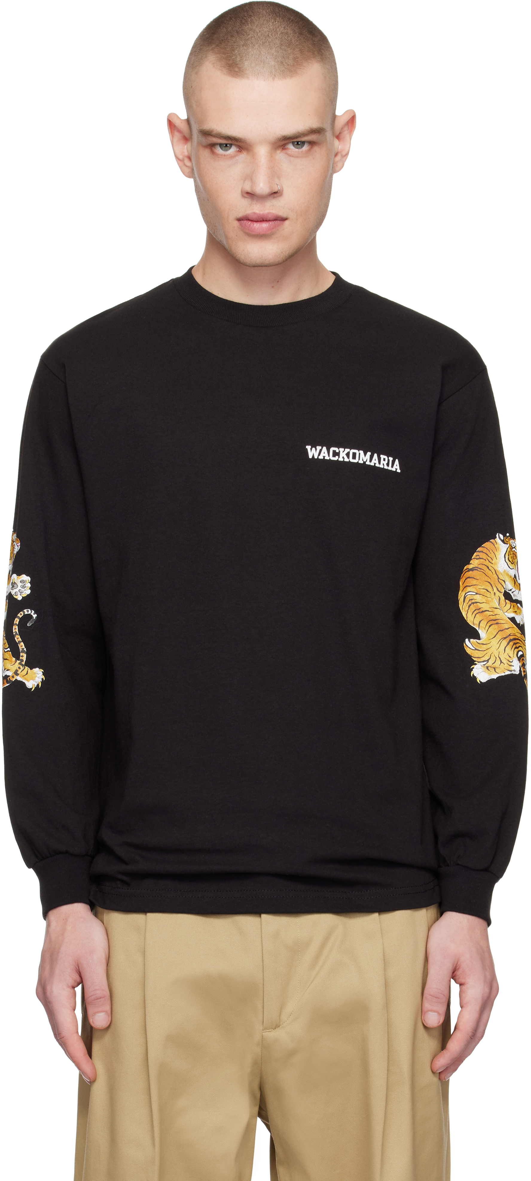 Black Crewneck Long Sleeve T-shirt