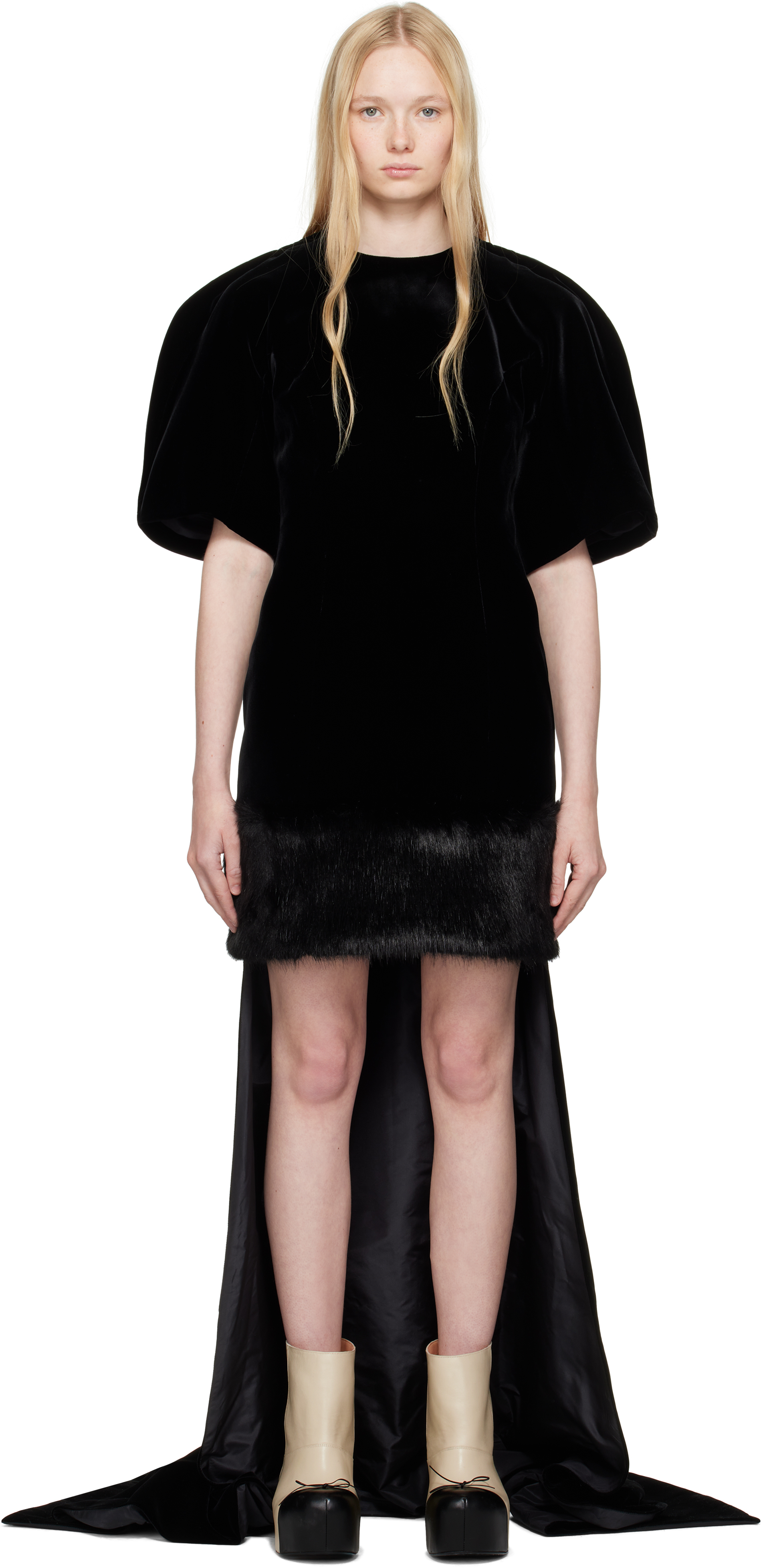 Black Enya Evening Minidress