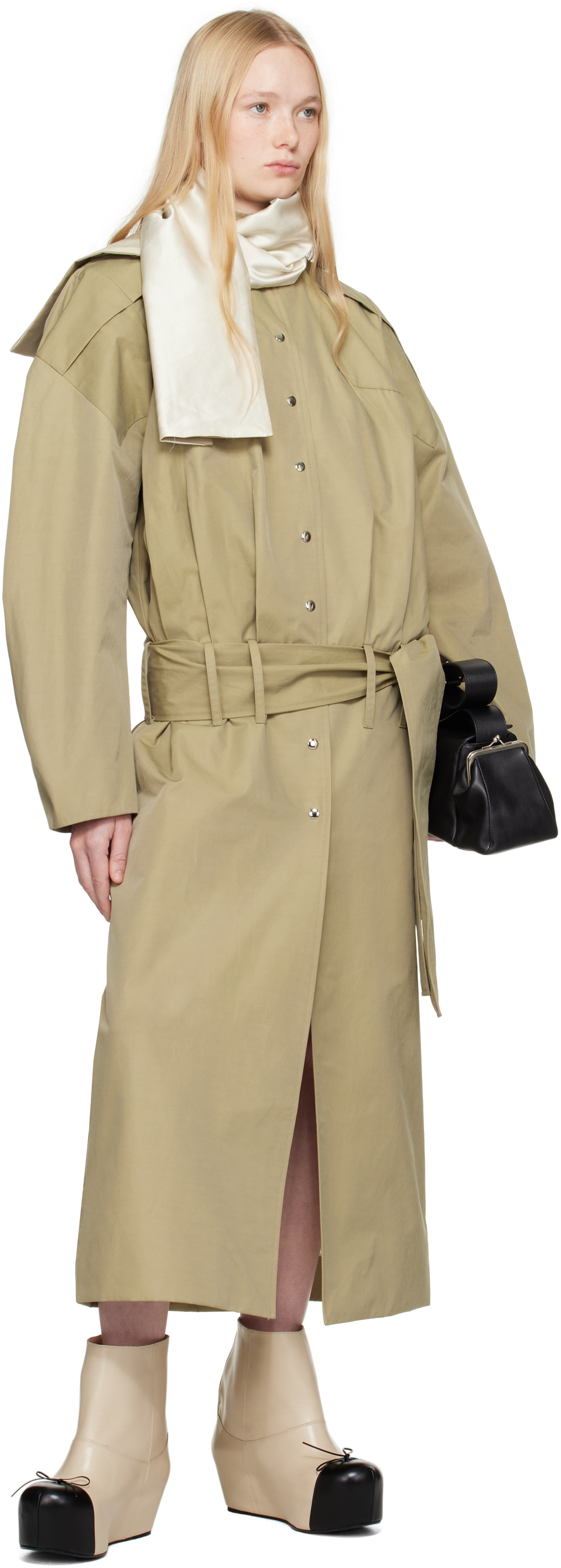 Fidan Novruzova Beige Yohana Trench Coat