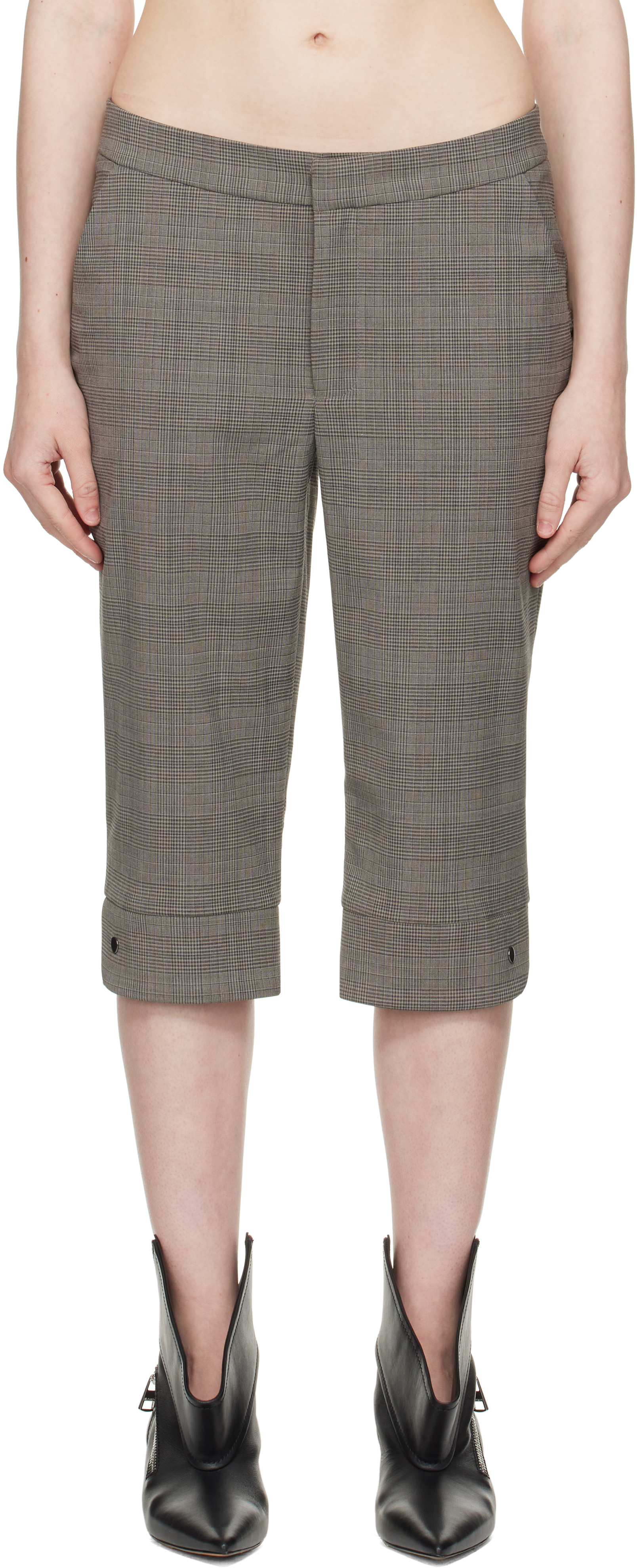 Gray Teo Capri Trousers
