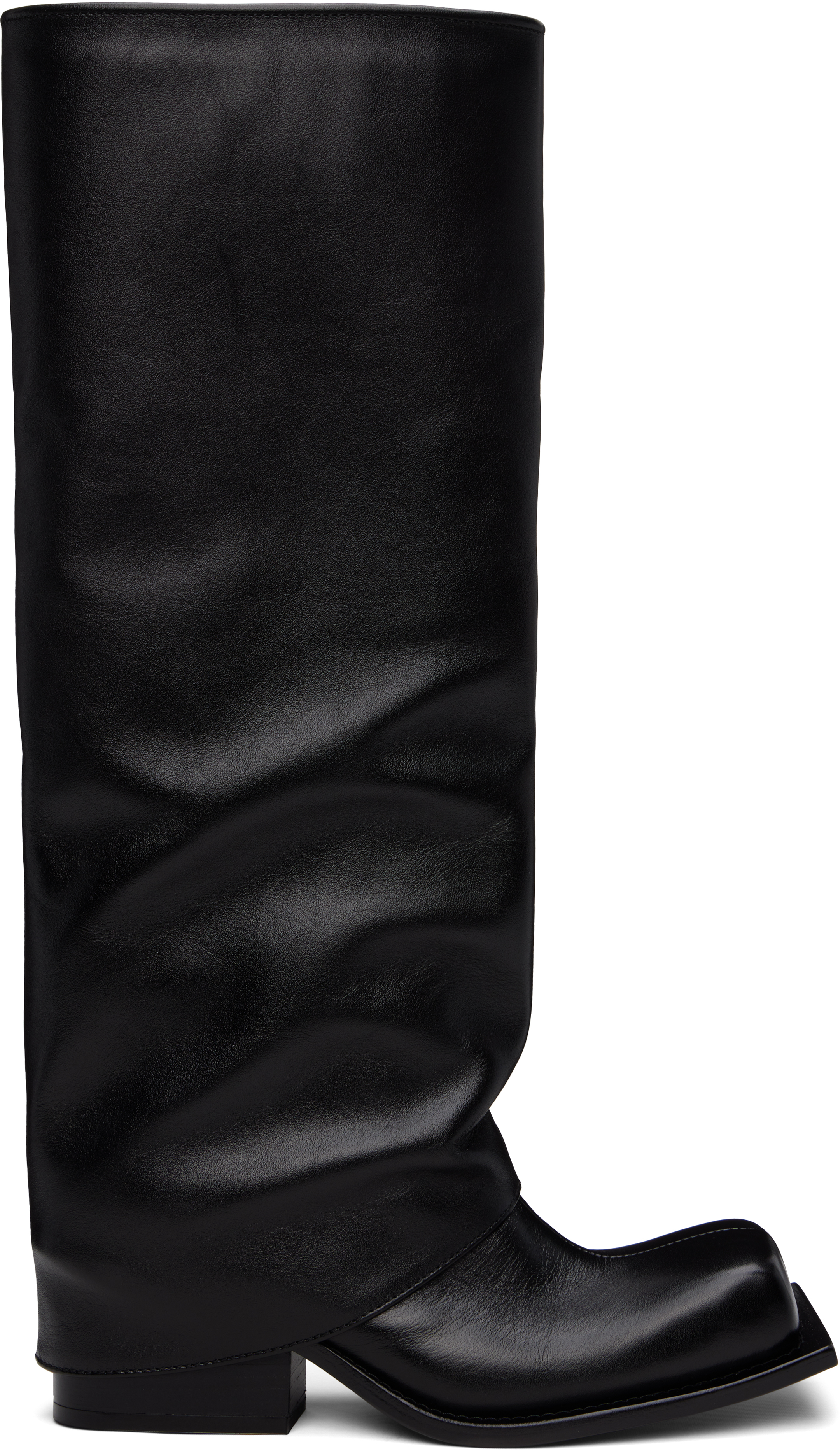 Black Havva Chunky Heel Tall Boots