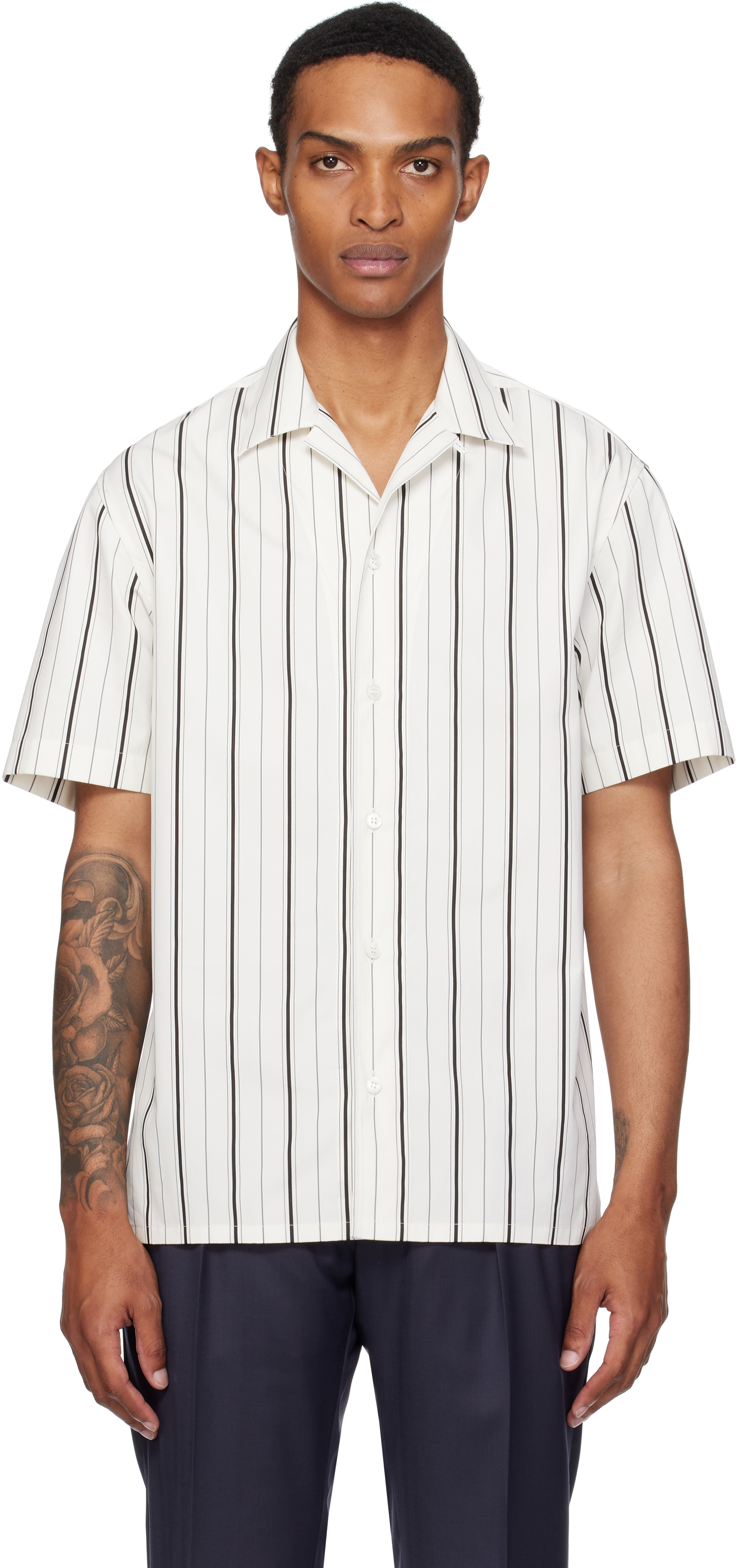 Off-White Cotton Poplin Shirt