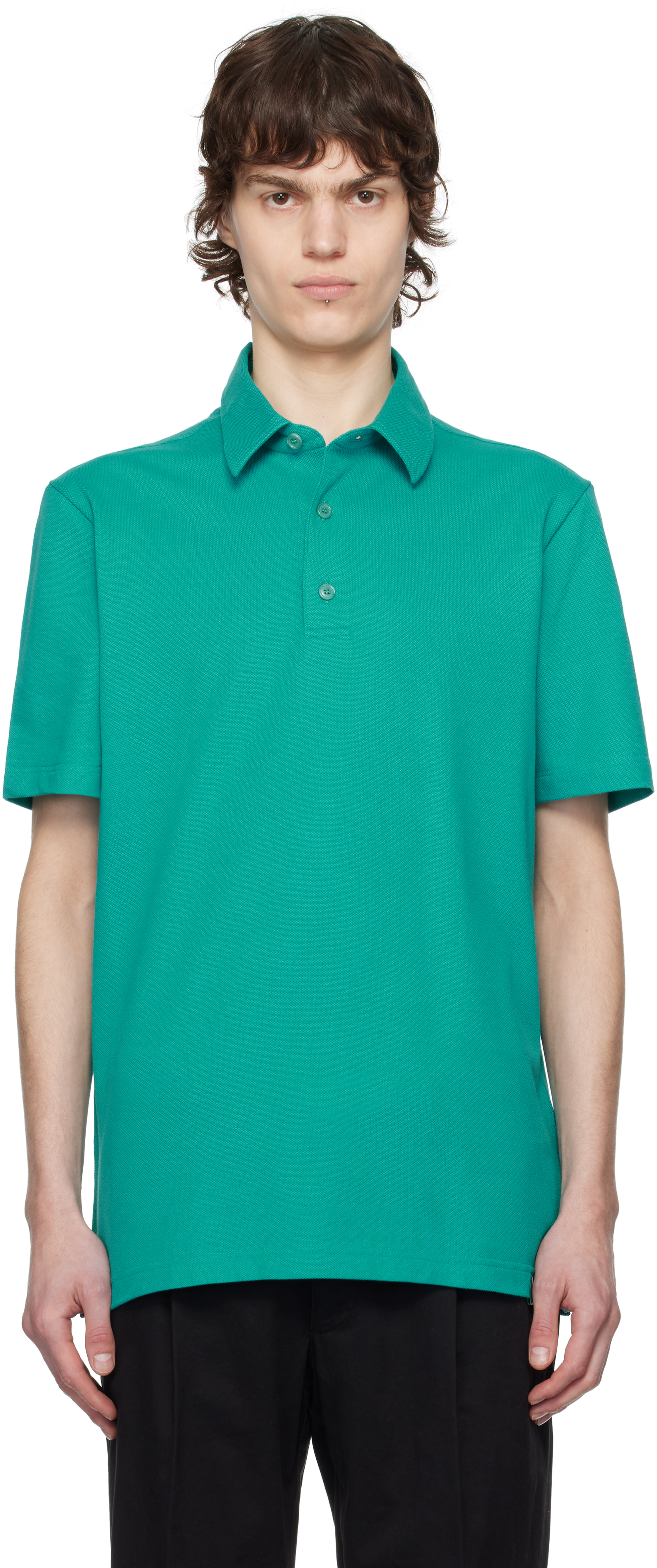 Blue Pique Polo