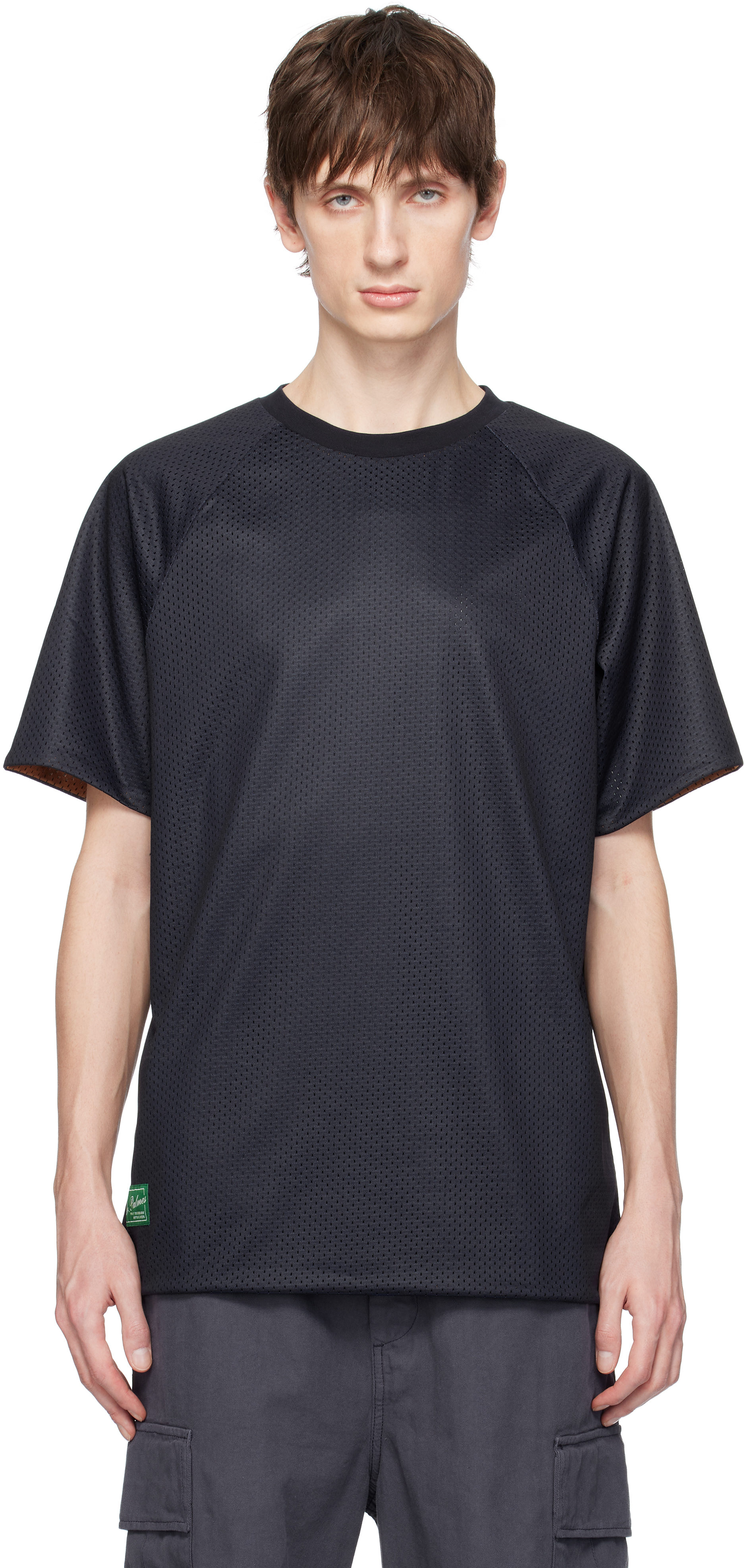 【関税込み】Palmes ネイビー Mesh Double リバーシブル Tシャツ Palmesのネイビー Mesh Double リバーシブル Tシャツがセール中