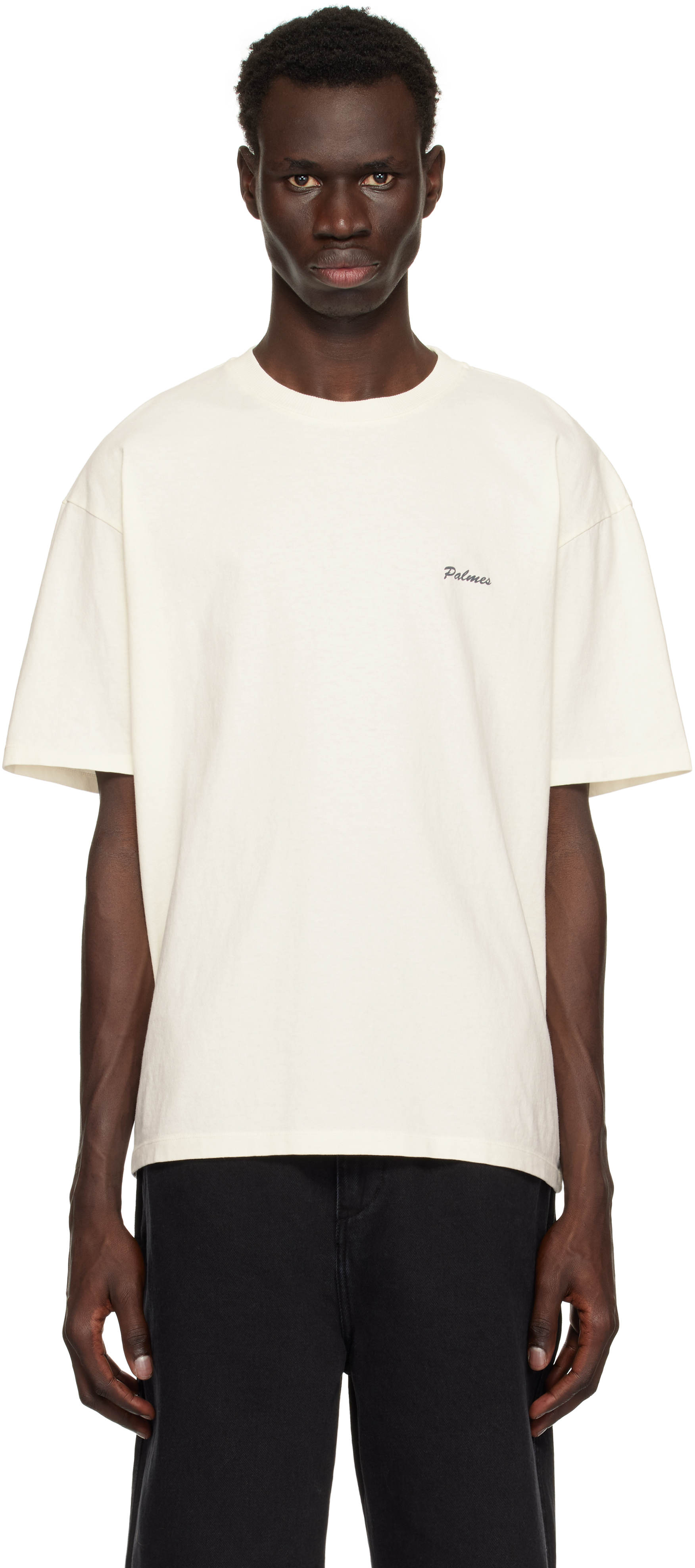 【関税込み】Palmes オフホワイト ダイ Tシャツ Palmesのオフホワイト ダイ Tシャツがセール中