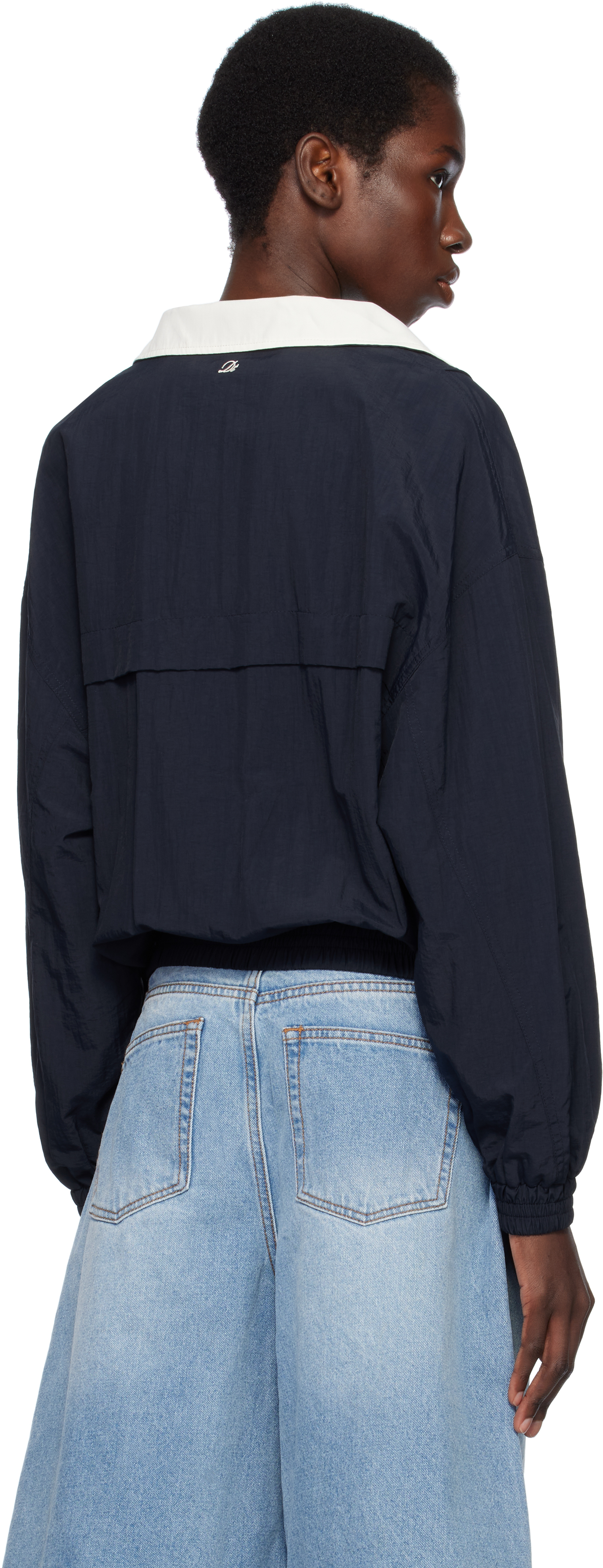 Dunst Navy Blocking Wind Breaker Jacket In Navy