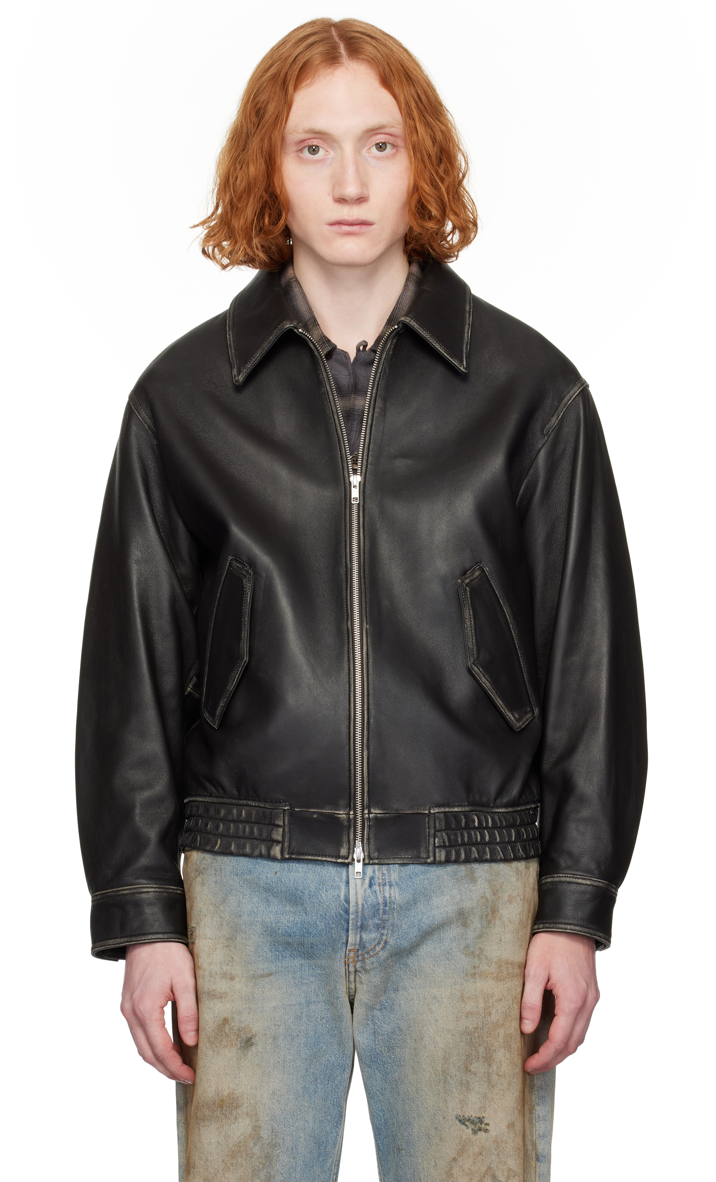 Dunst メンズ レザー ジャケット | SSENSE 日本 Dunst メンズ レザー ジャケット | SSENSE 日本