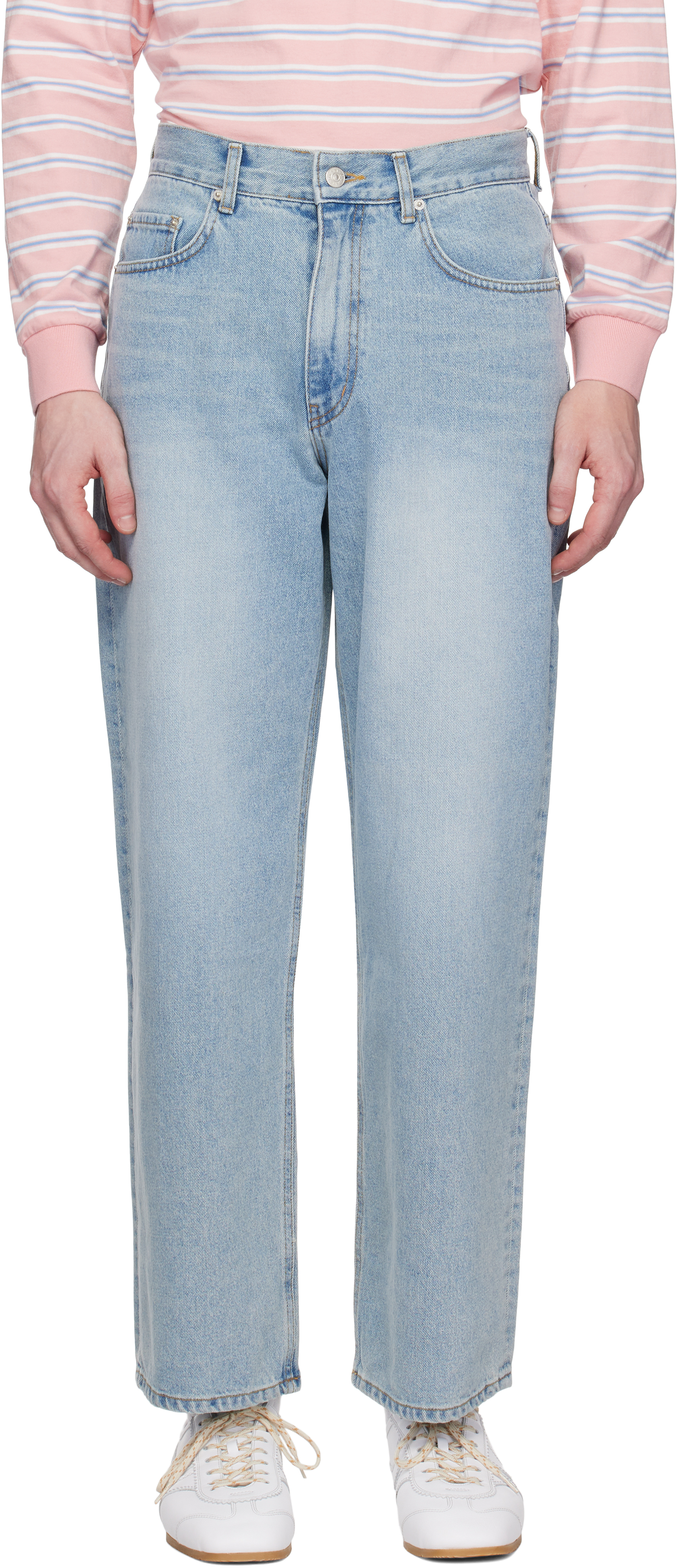 Blue Low Rise Loose Jeans