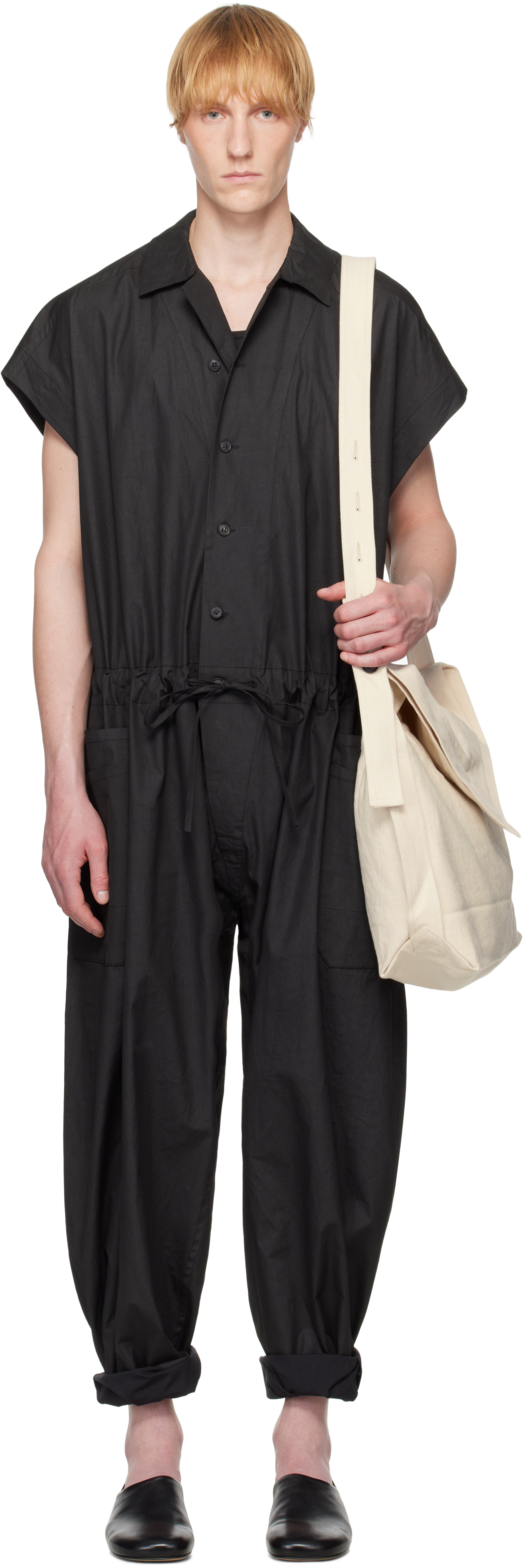 Black Coated Cloth #12 Jumpsuit