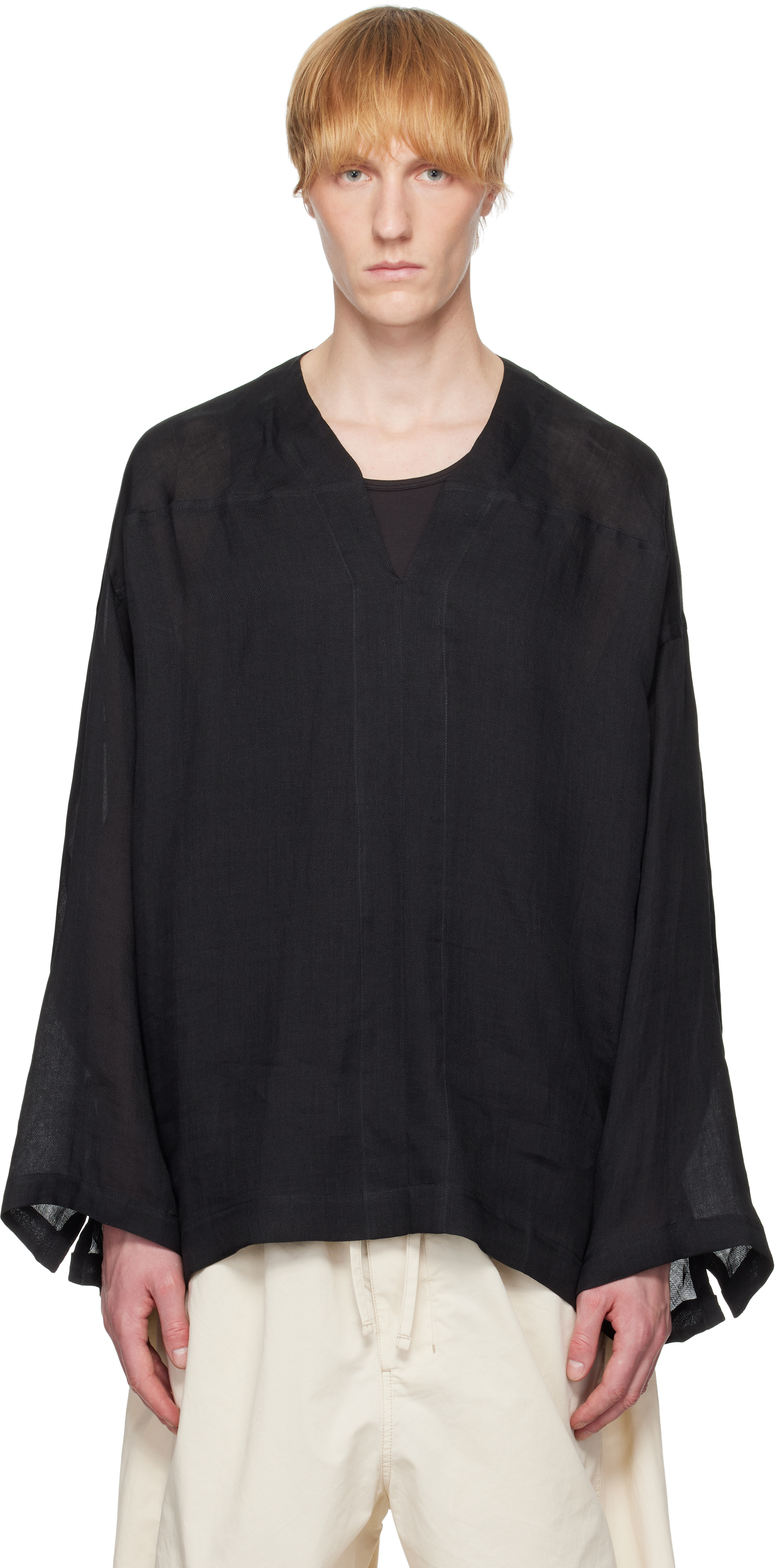 Black Fine Cavalry Twill Tunic#38 Shirt