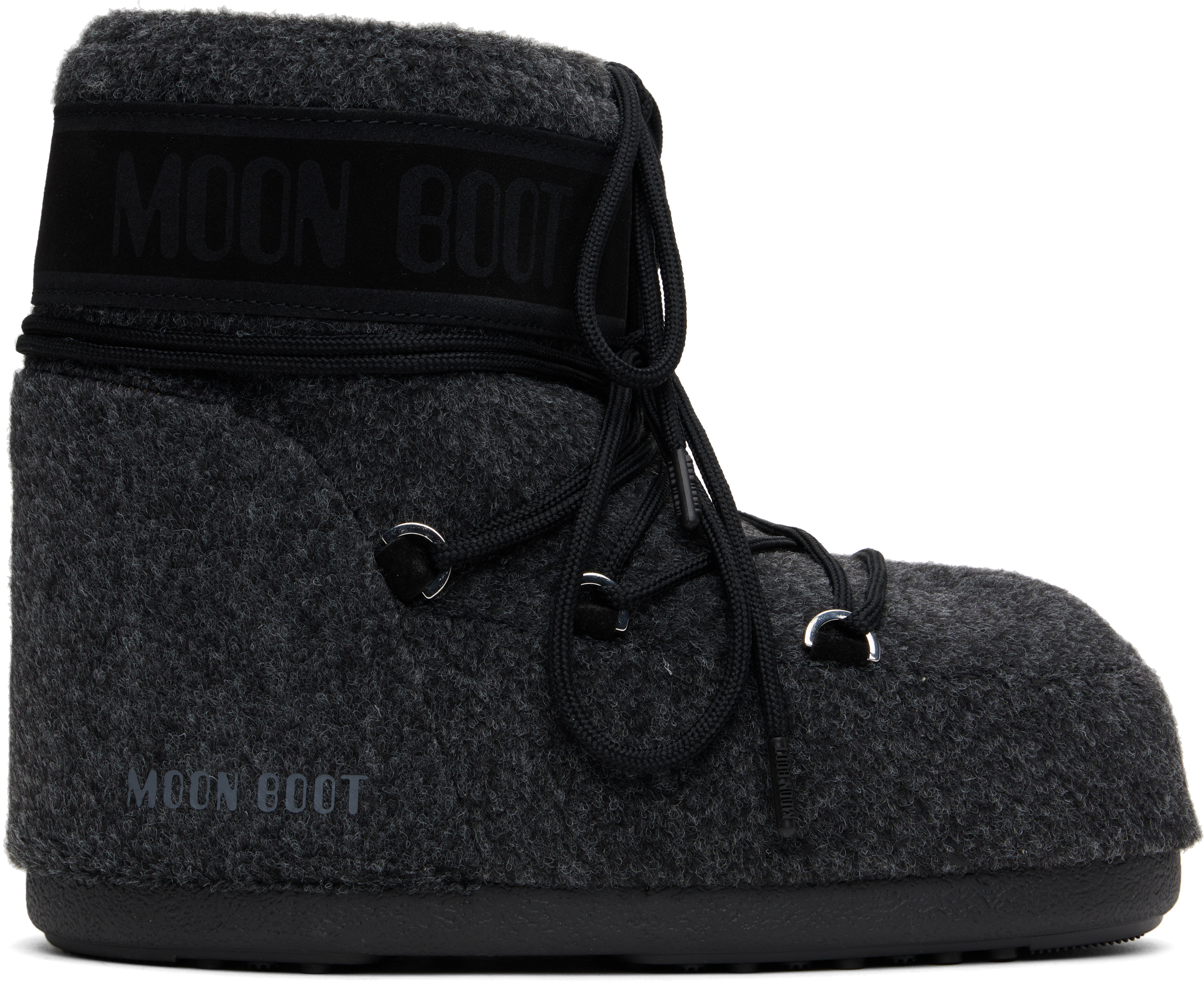 Gray Icon Low Felt Boots