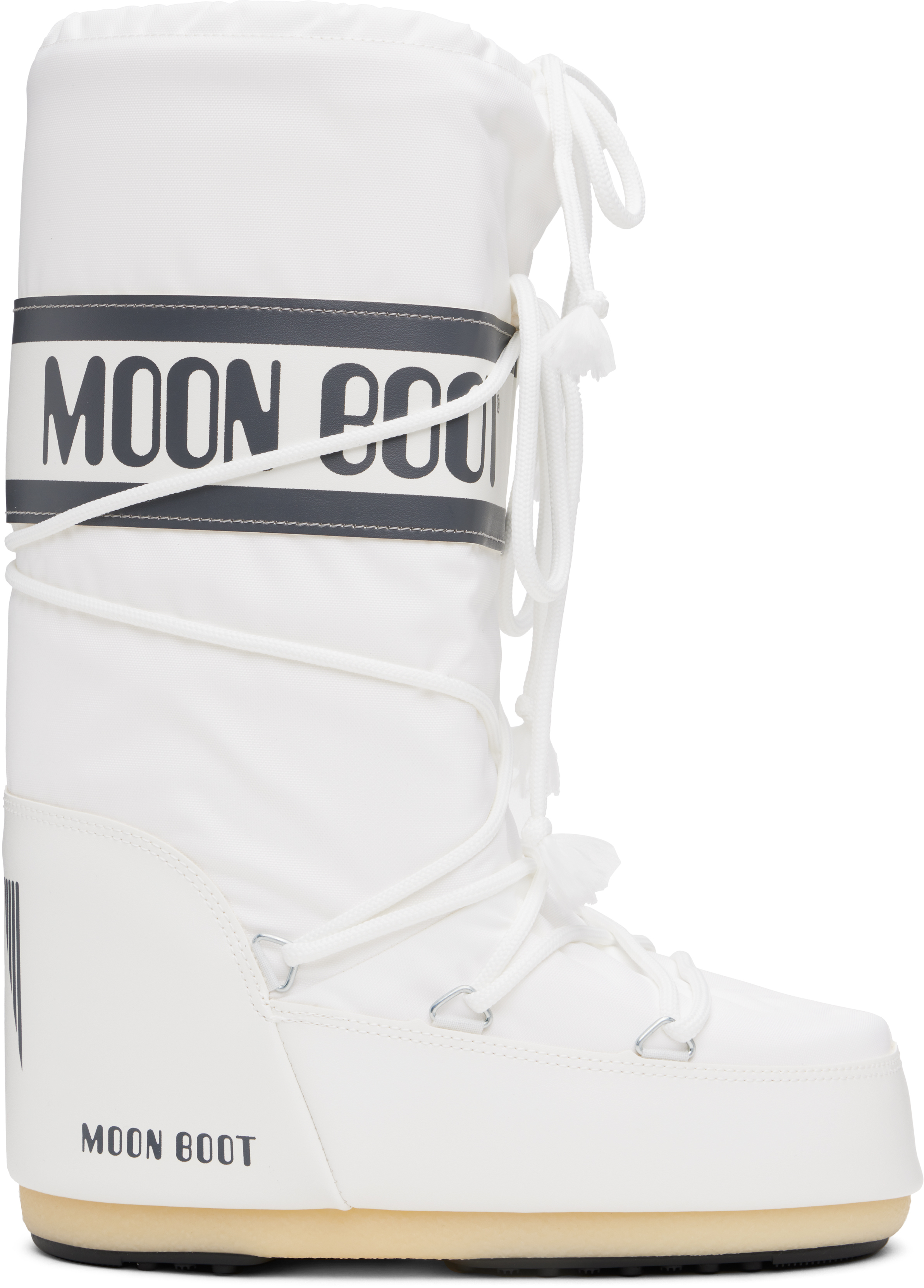 Moon Boot Icon Shell And Faux Leather Snow Boots In A001 White
