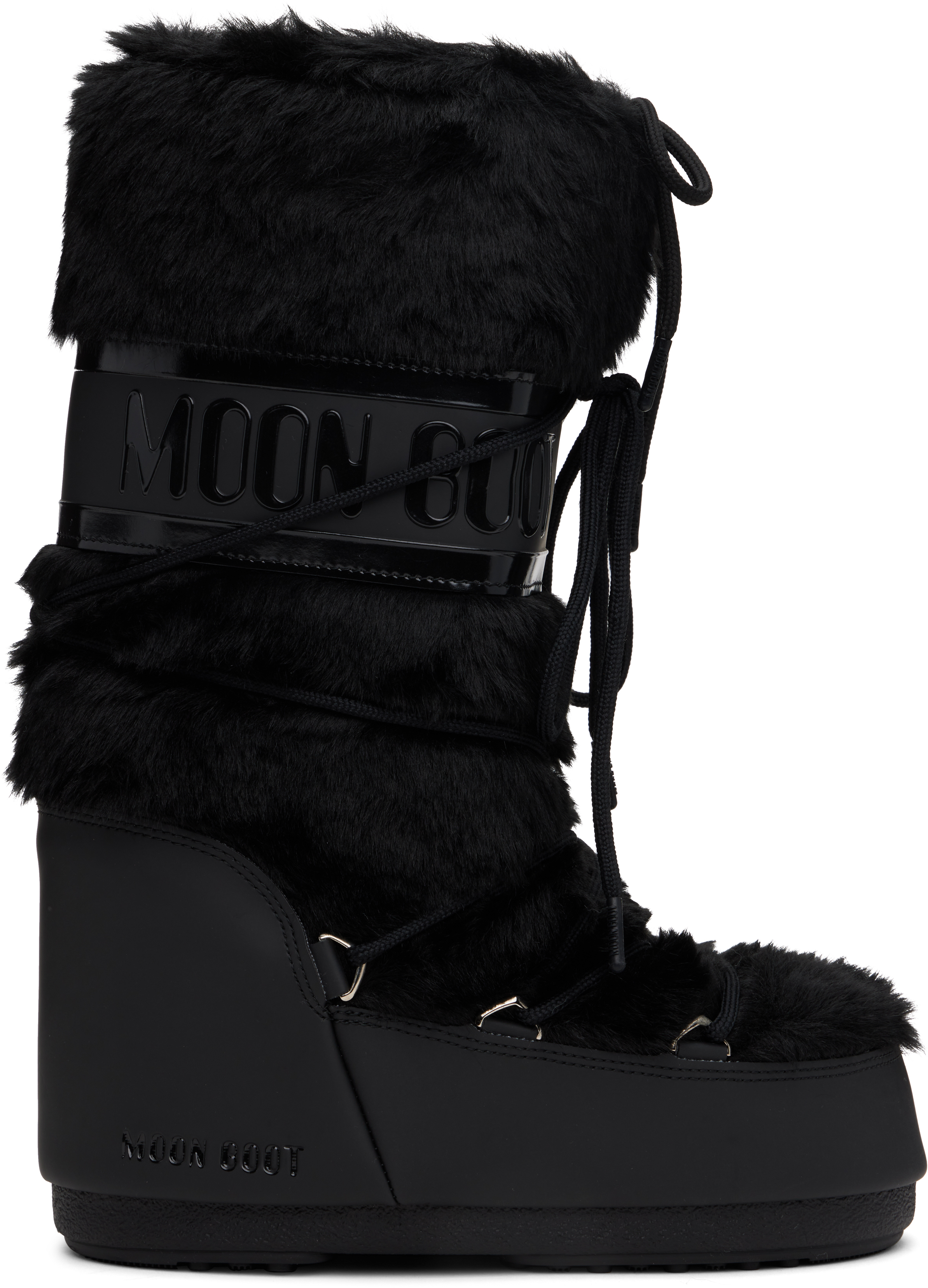 Black Icon Faux-Fur Boots