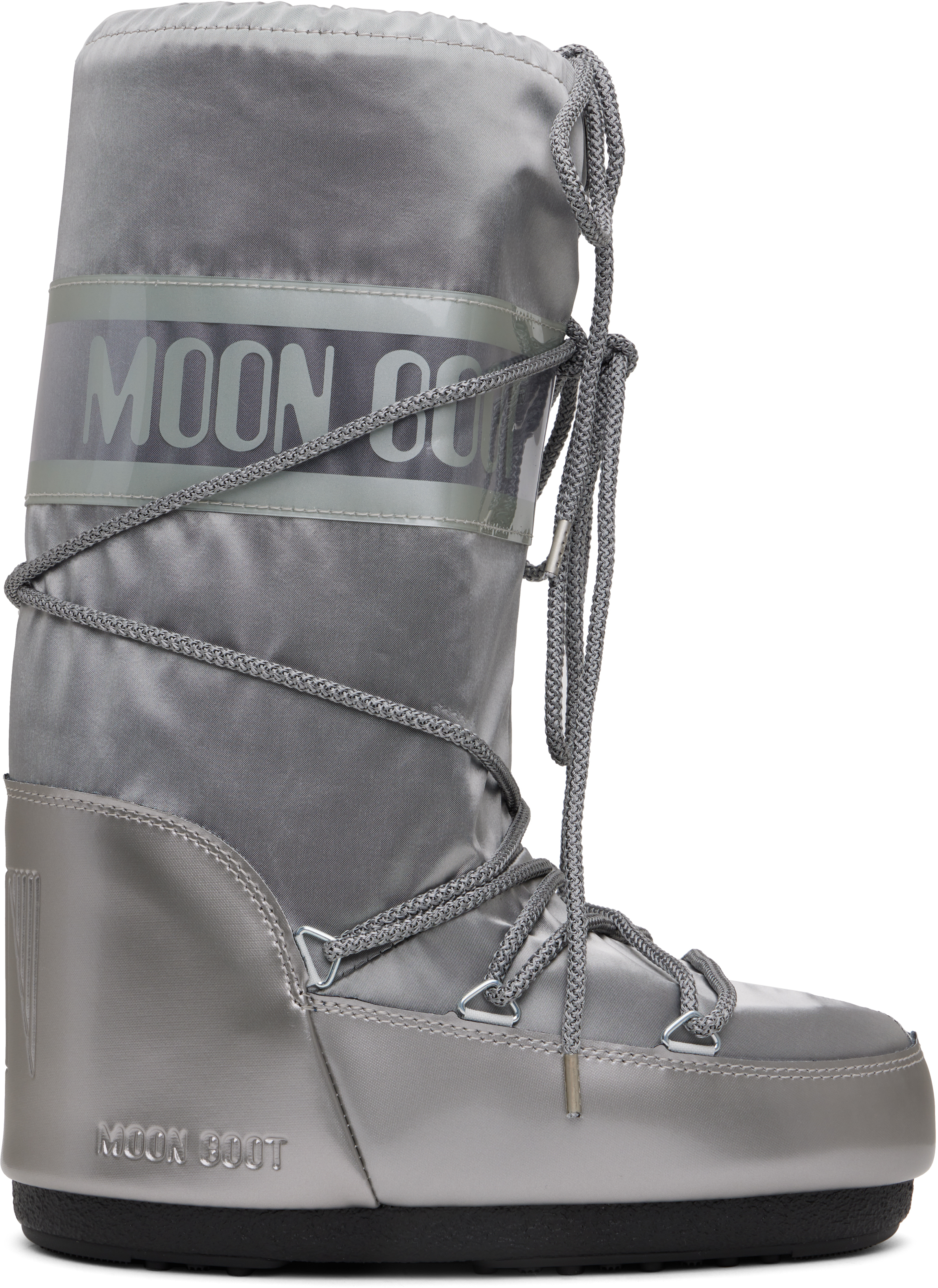 Silver Icon Glance Satin Boots