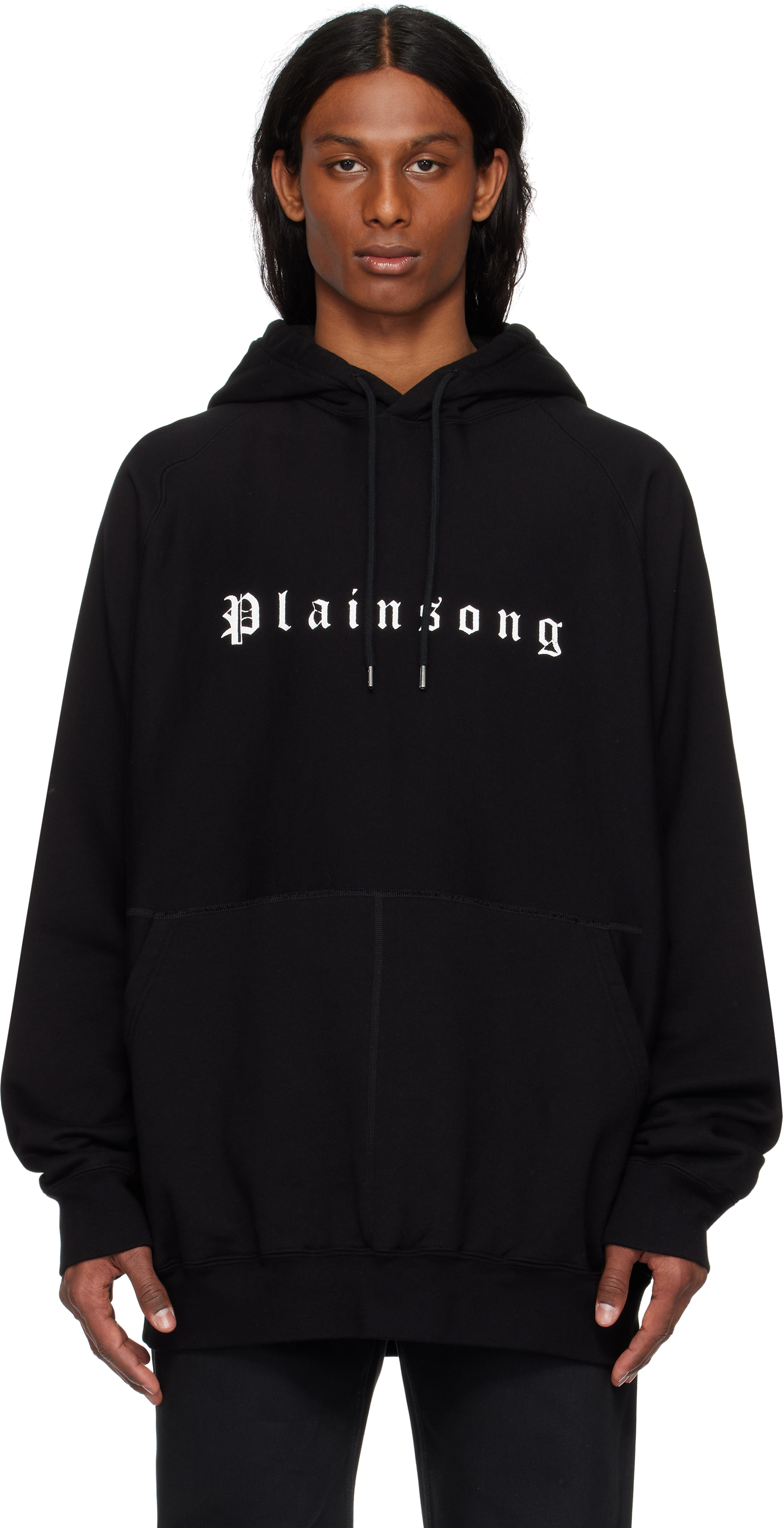 Black Oversized 'Plainsong' Hoodie