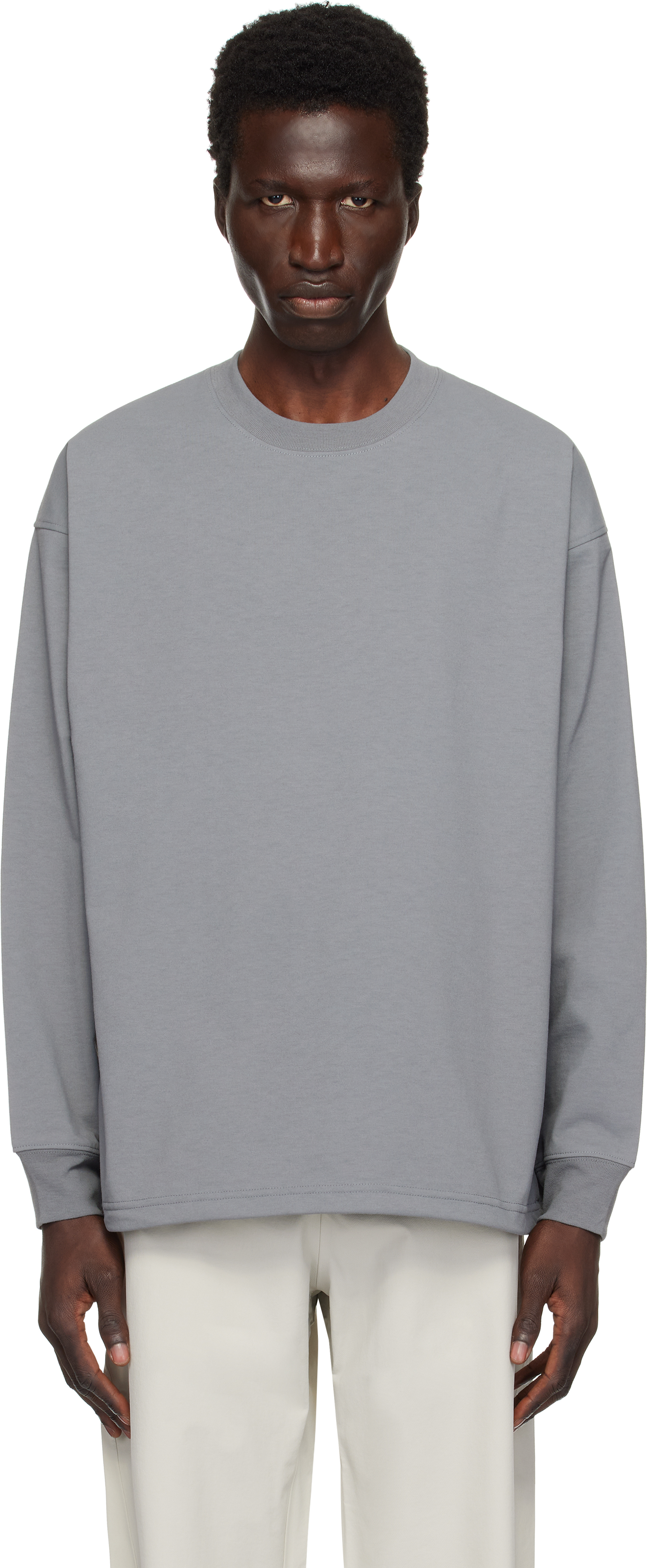 Gray Tech Crew Neck T-shirt