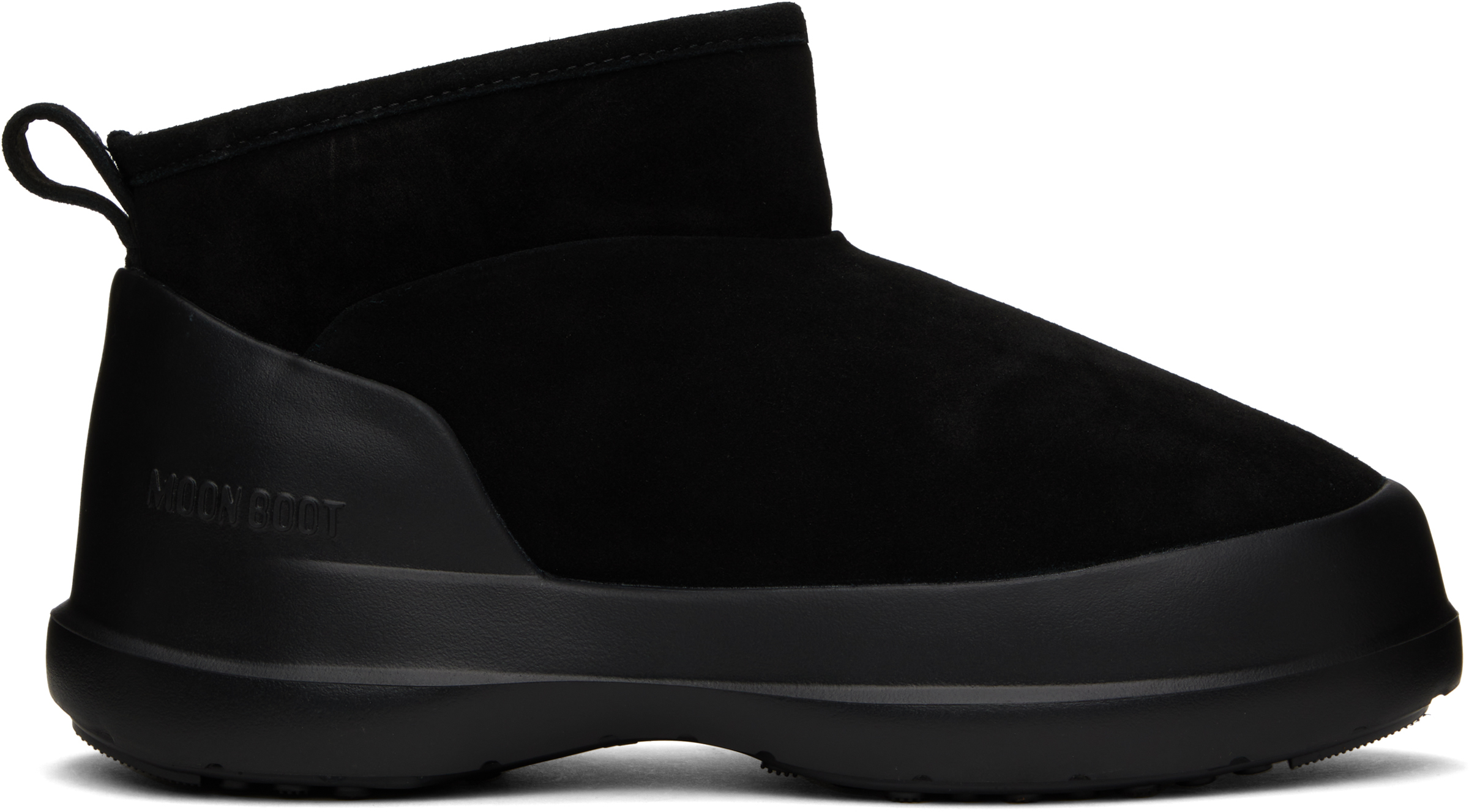 Shop Moon Boot Black Luna Low Suede Boots In N001 - Black