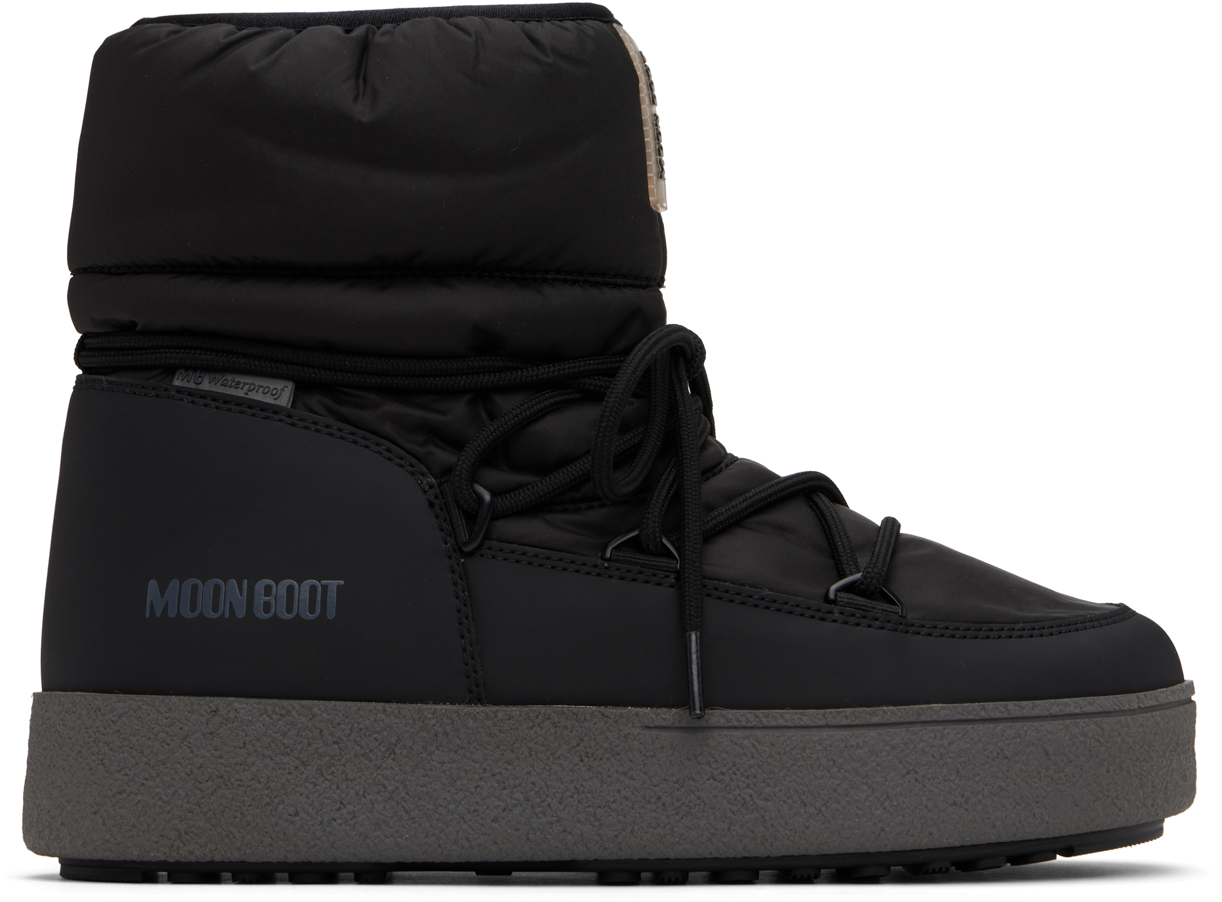 【MOON BOOT】ショートパデッドブーツ ブラック ベルト MOON BOOT】ショートパデッドブーツ ブラック ベルト