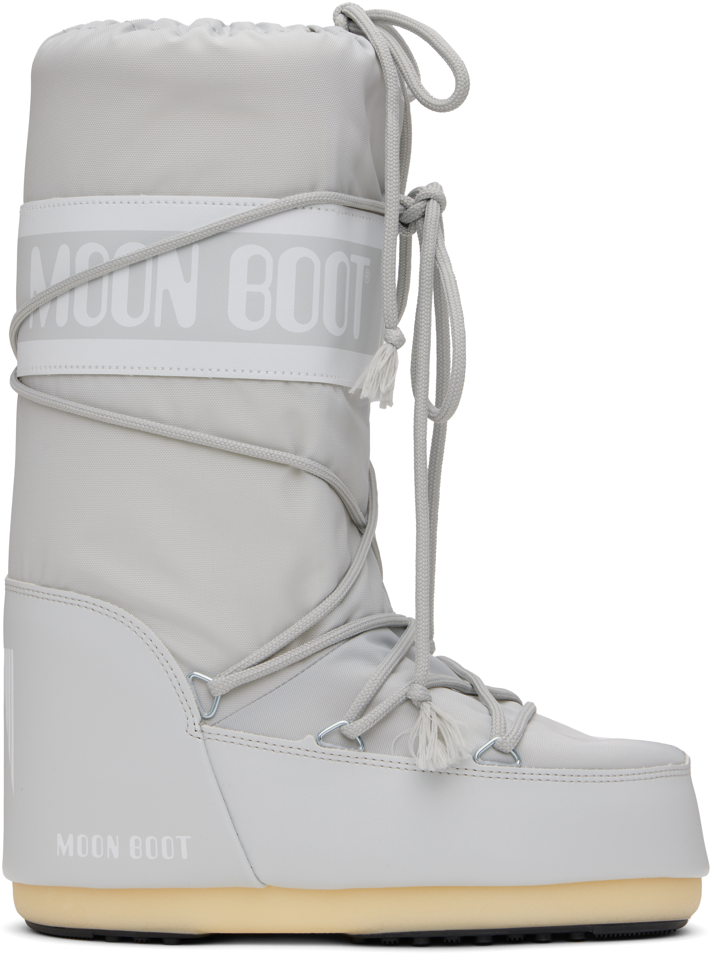 Gray Icon Nylon Boots by Moon Boot on Sale
