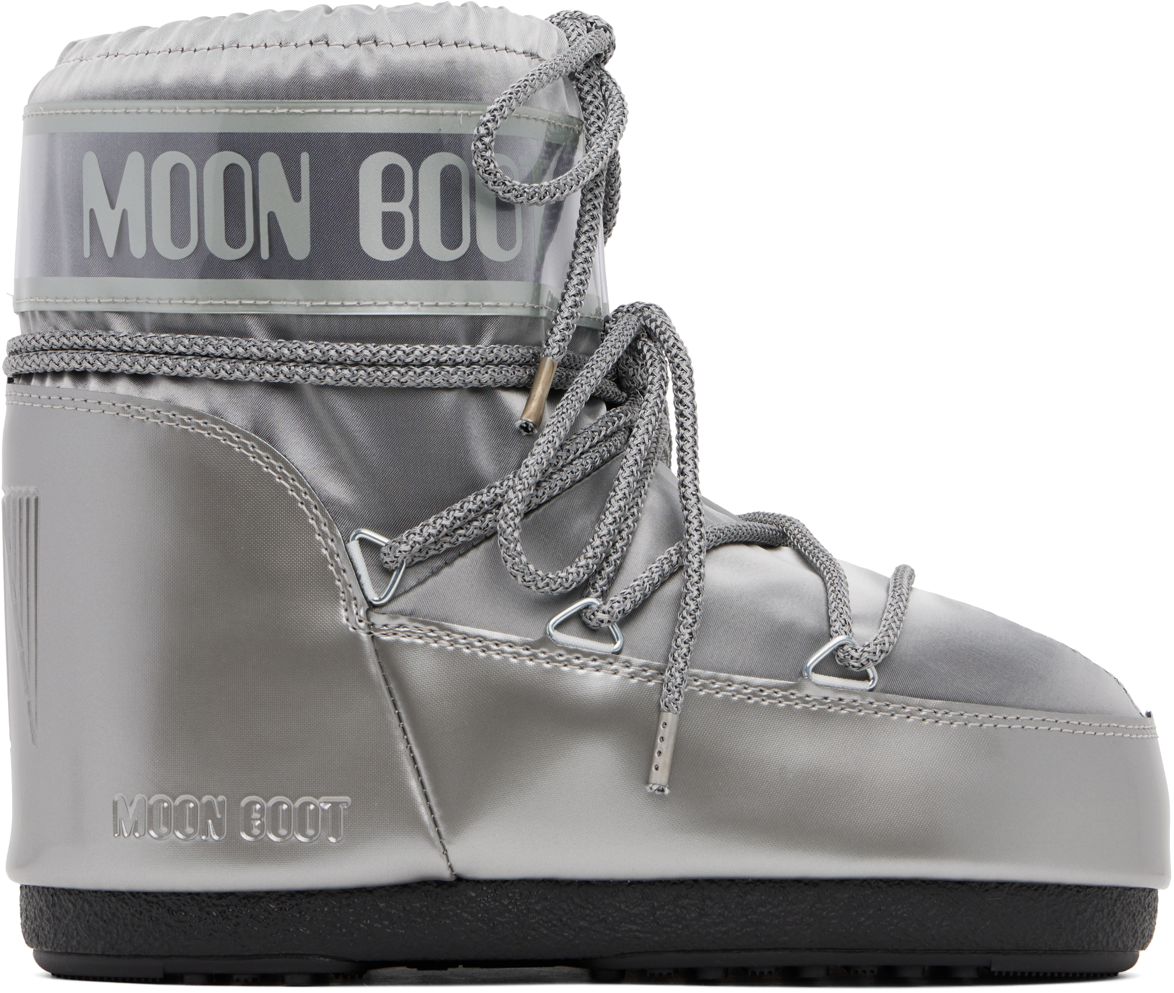ブーツその他 MOON BOOT Icon Low Glance Satin Boots Silver ICON LOW GLANCE SILVER SATIN BOOTS | Moon Boot®