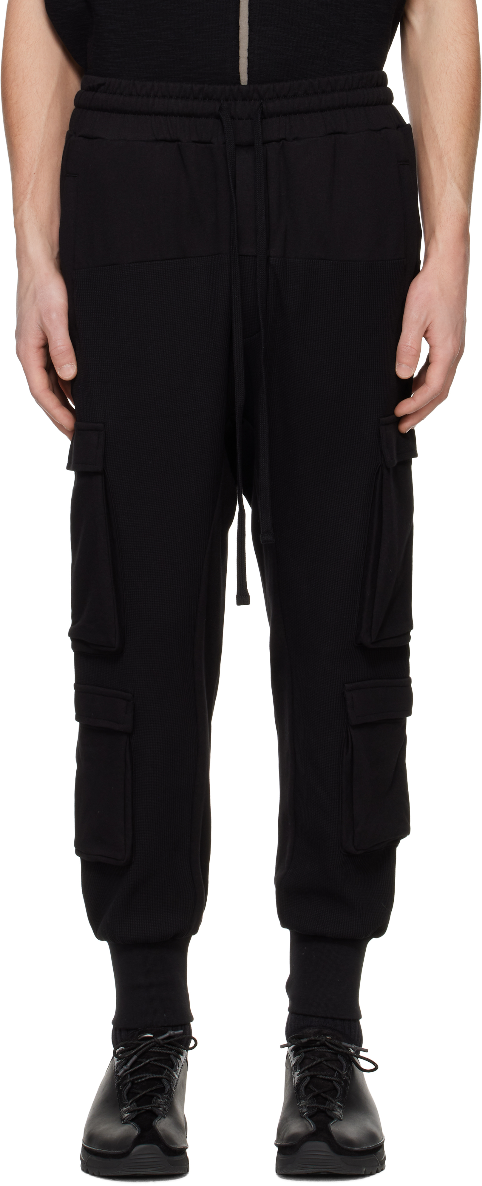 Black M ST 498 Cargo Pants