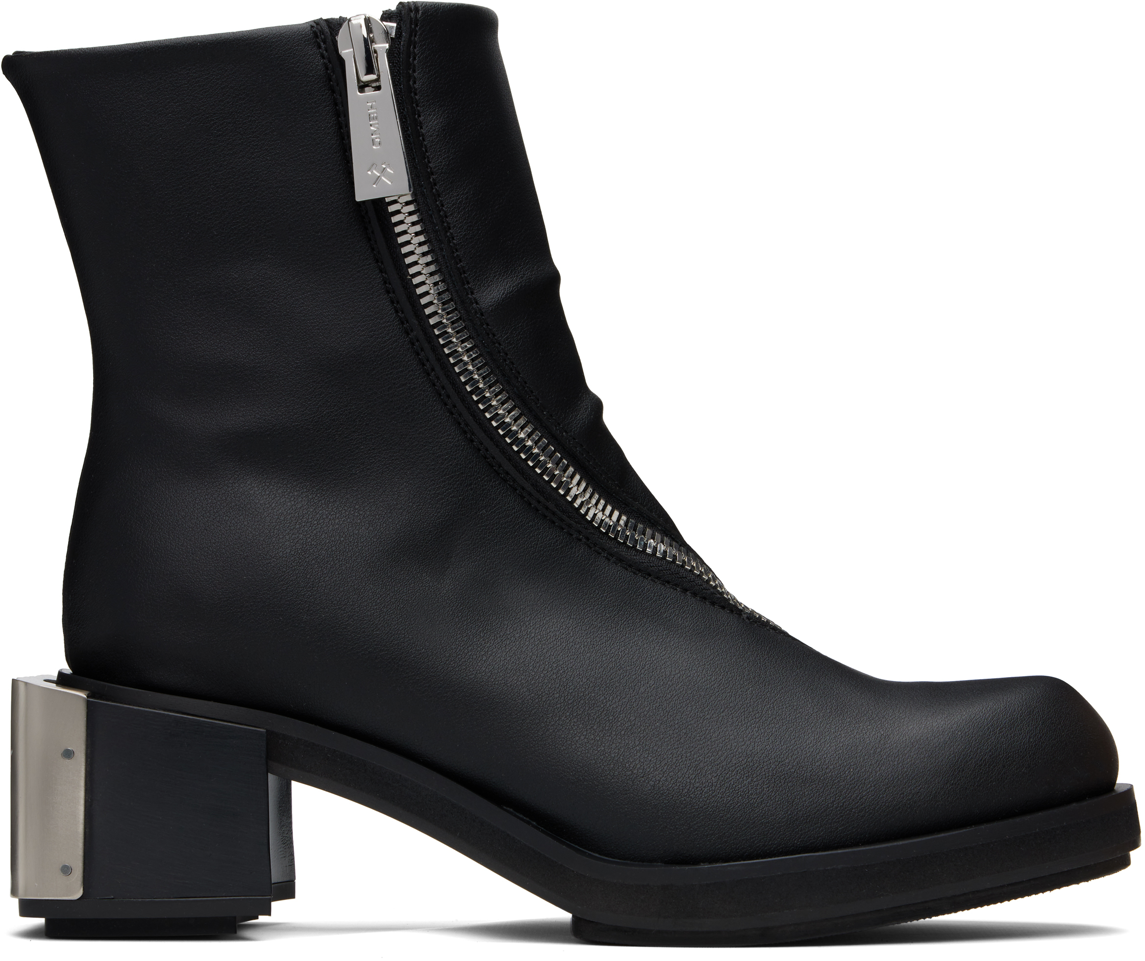Black Ergonomic Riding Ankle Boots