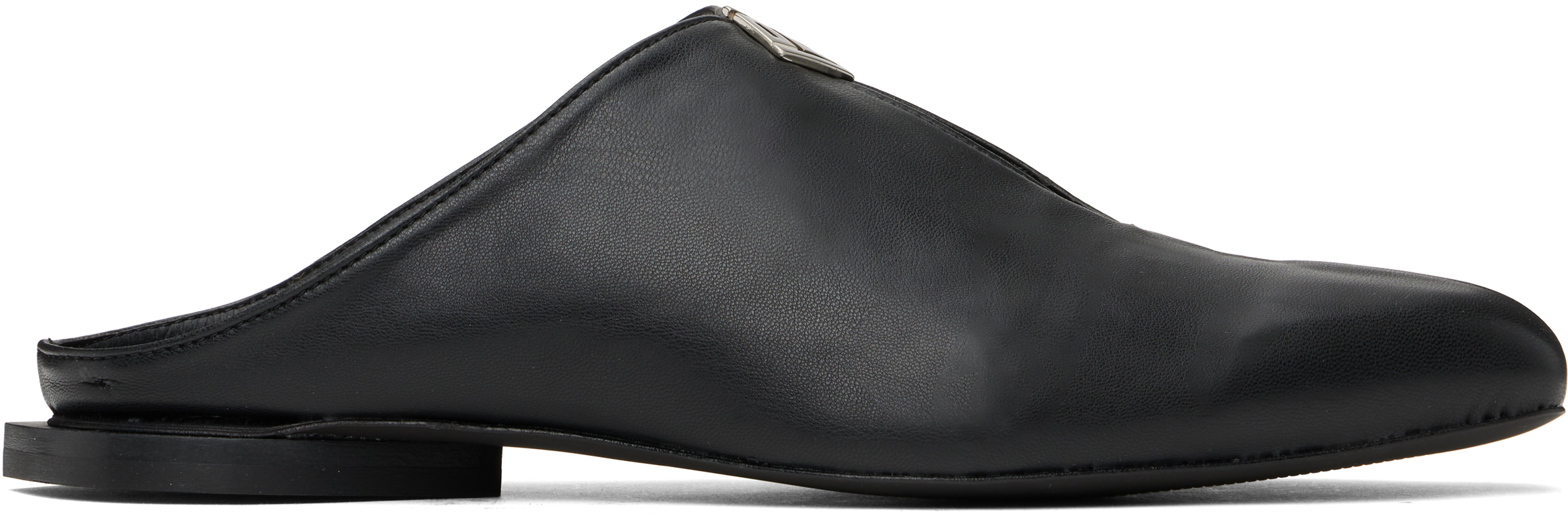 Black Jamal Slit Slippers