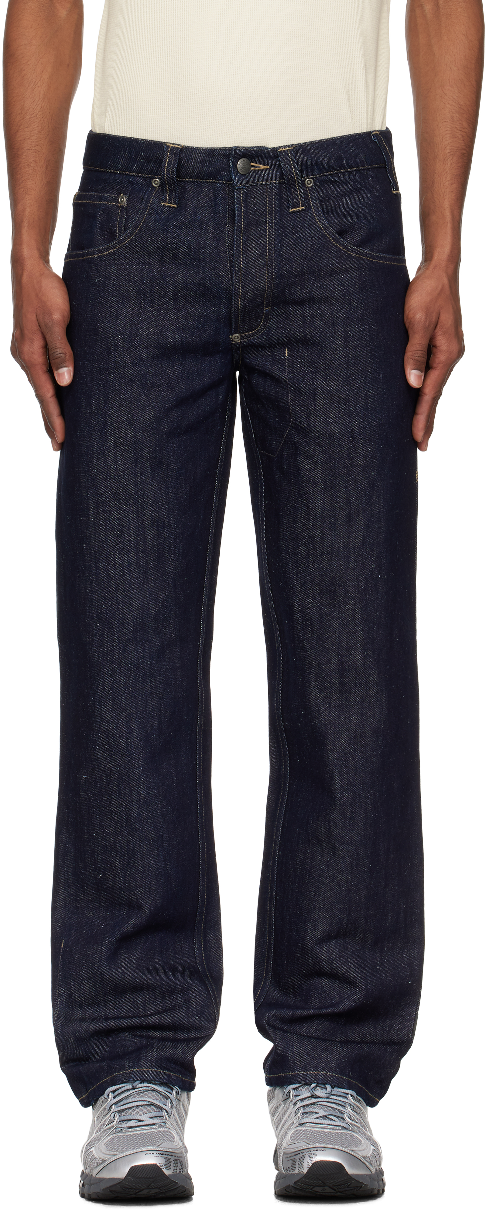 Navy 6060 Dragon Hemp Denim Jeans