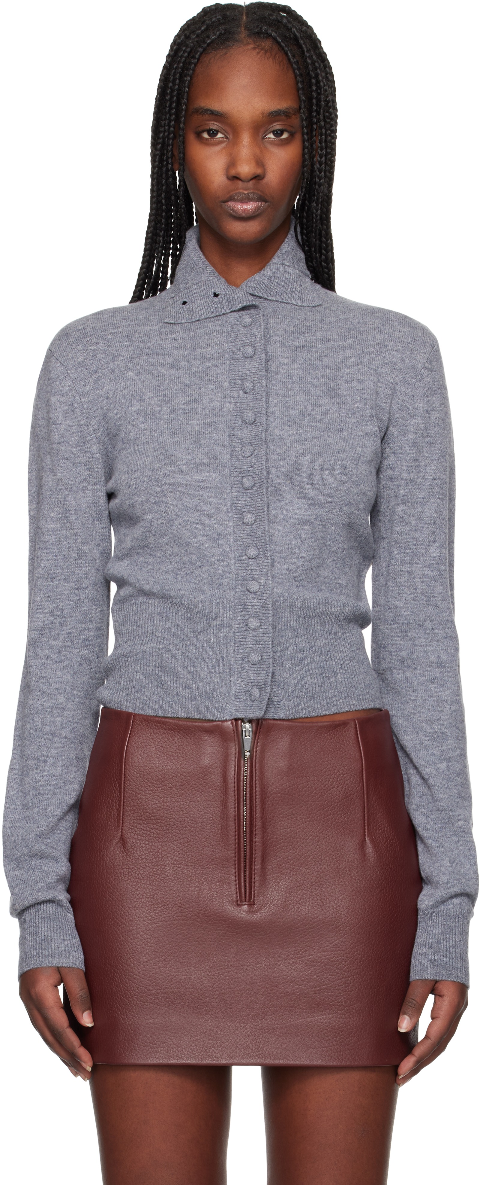 Remain Biger christensen カーディガン Slim Fit Cardigan Grey - REMAIN Birger Christensen