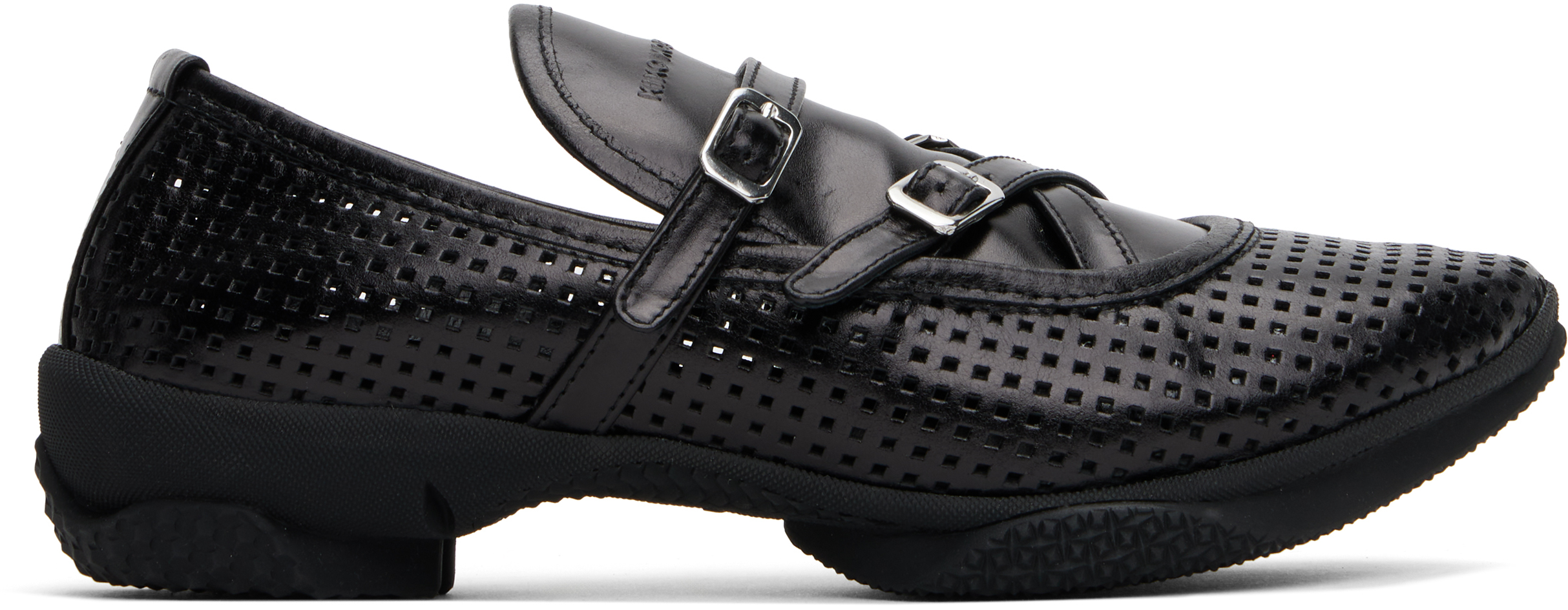 Black Sonia Buckled Loafers