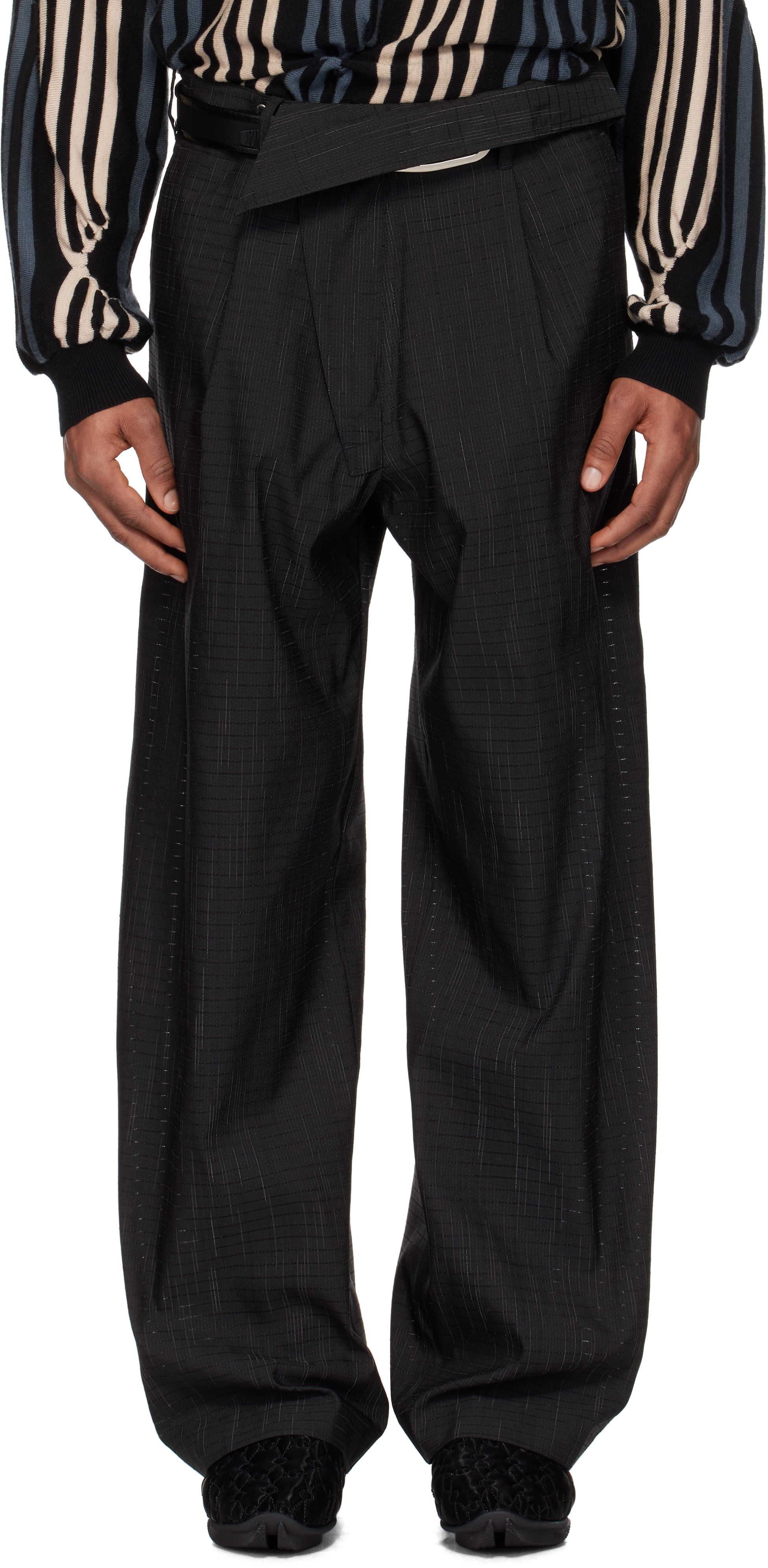 Black Navin Wide Trousers