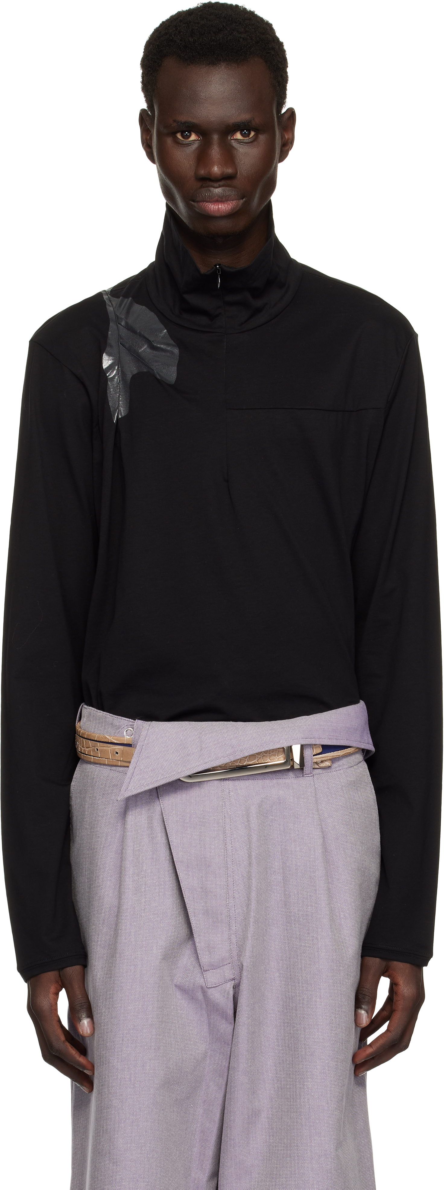 Black Alec K-Dart Polo by Kiko Kostadinov on Sale