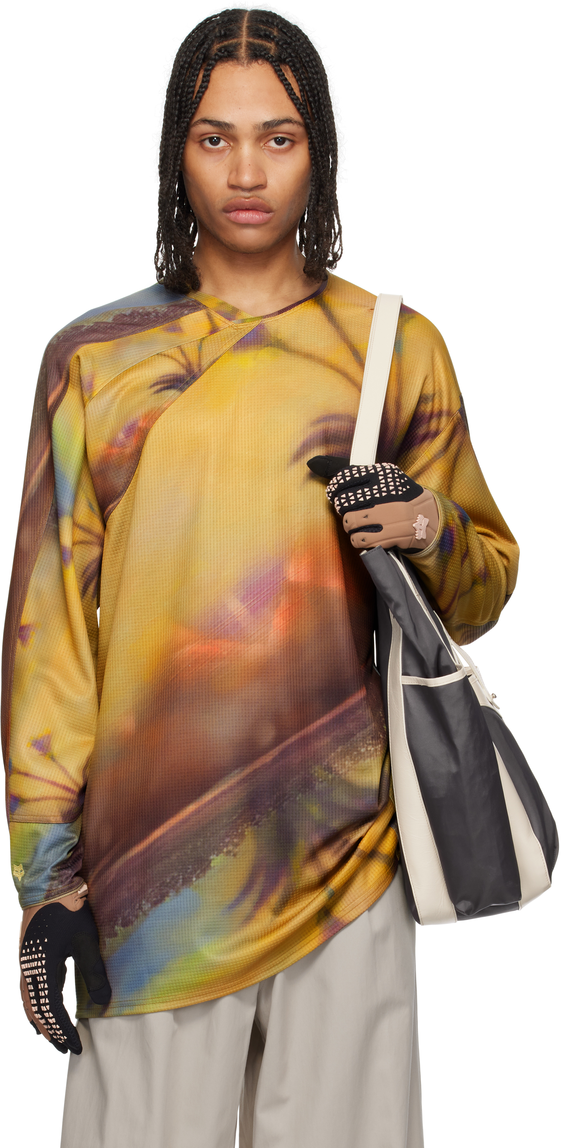 Yellow & Brown Fox Racing Edition Printed Tunic T-shirt