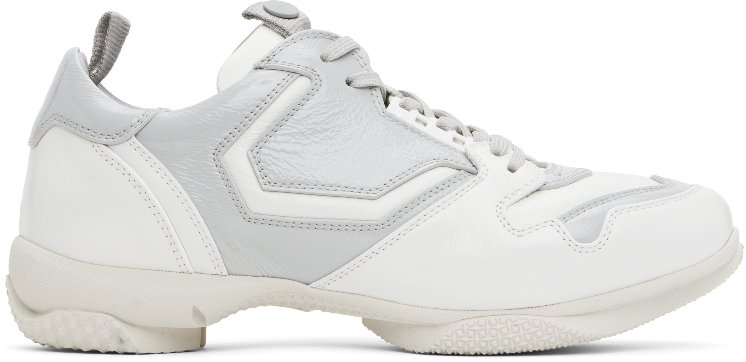 White & Gray Ostro Sneakers