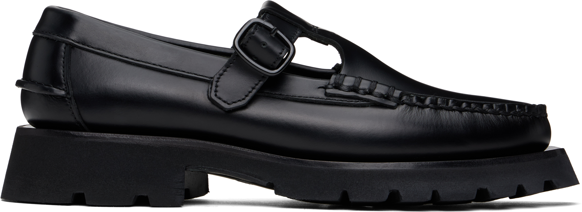 【HEREU】ブラック Alber Sport ローファー ALBER SPORT - FOR ALL - Tread Sole T-Bar Loafer – Hereu Studio