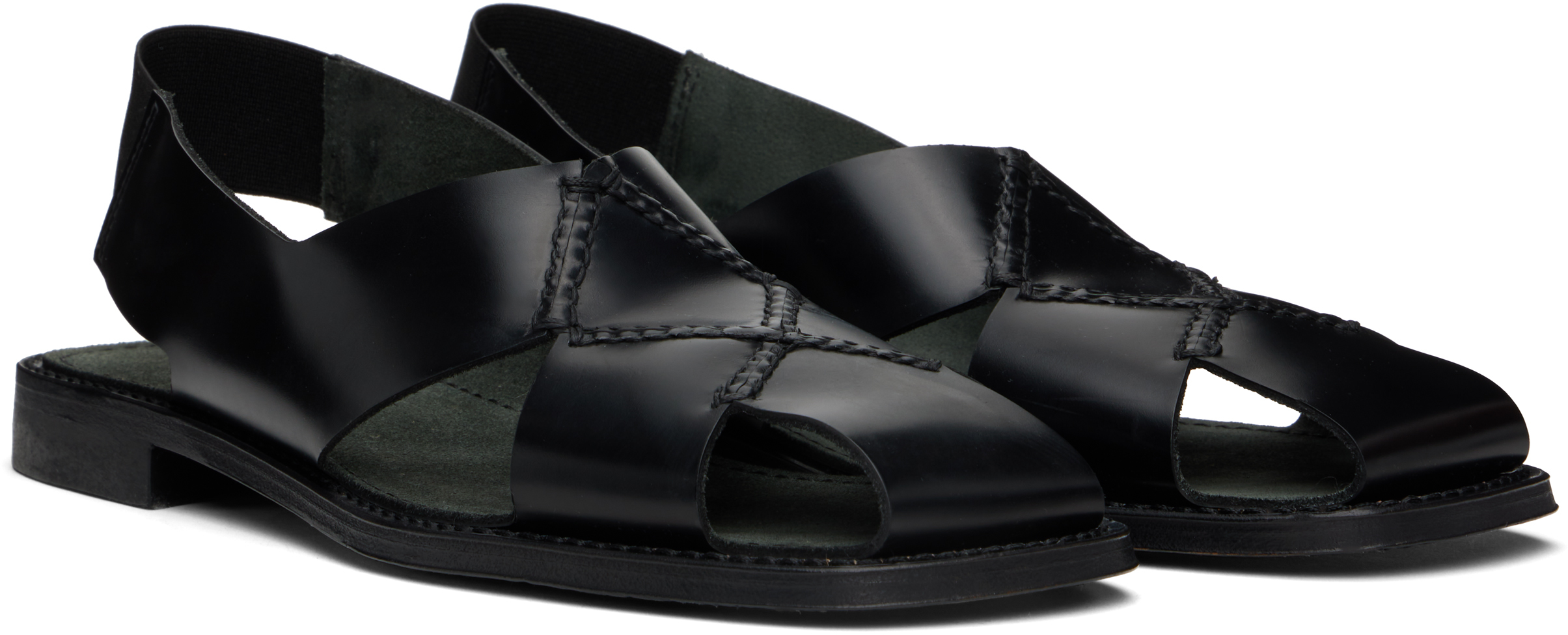 Hereu Blck Llano Sandals In Black