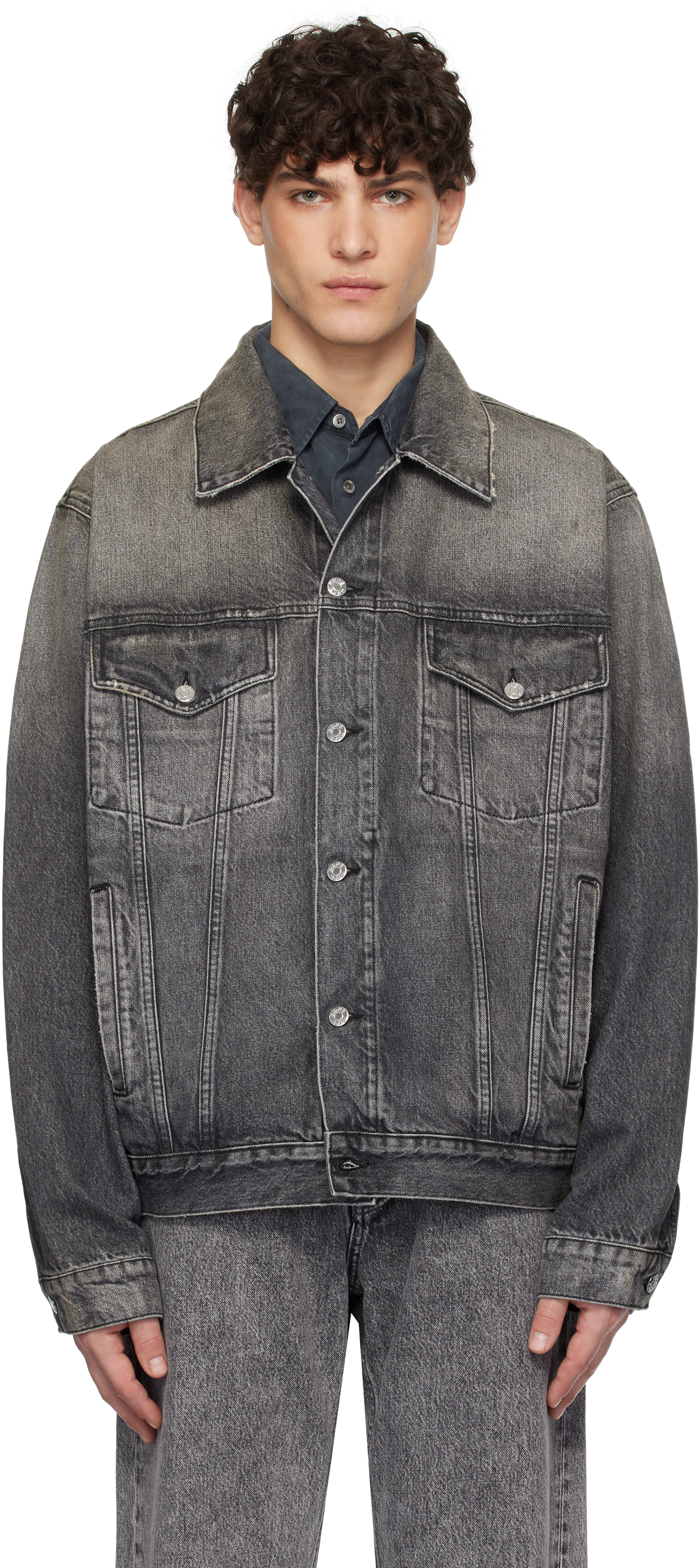 Gray Bold Denim Jacket