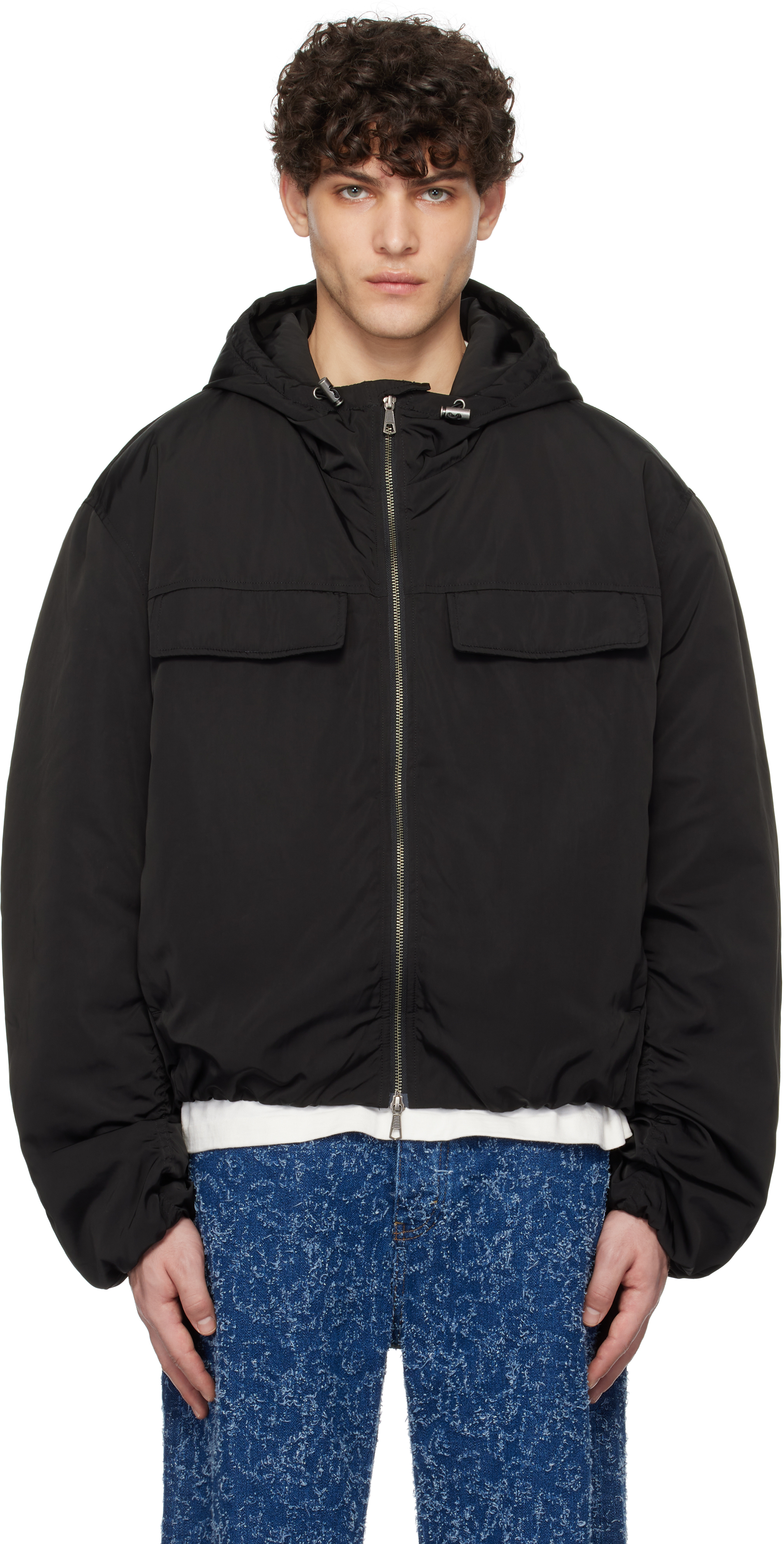 Black Stone Bomber Jacket