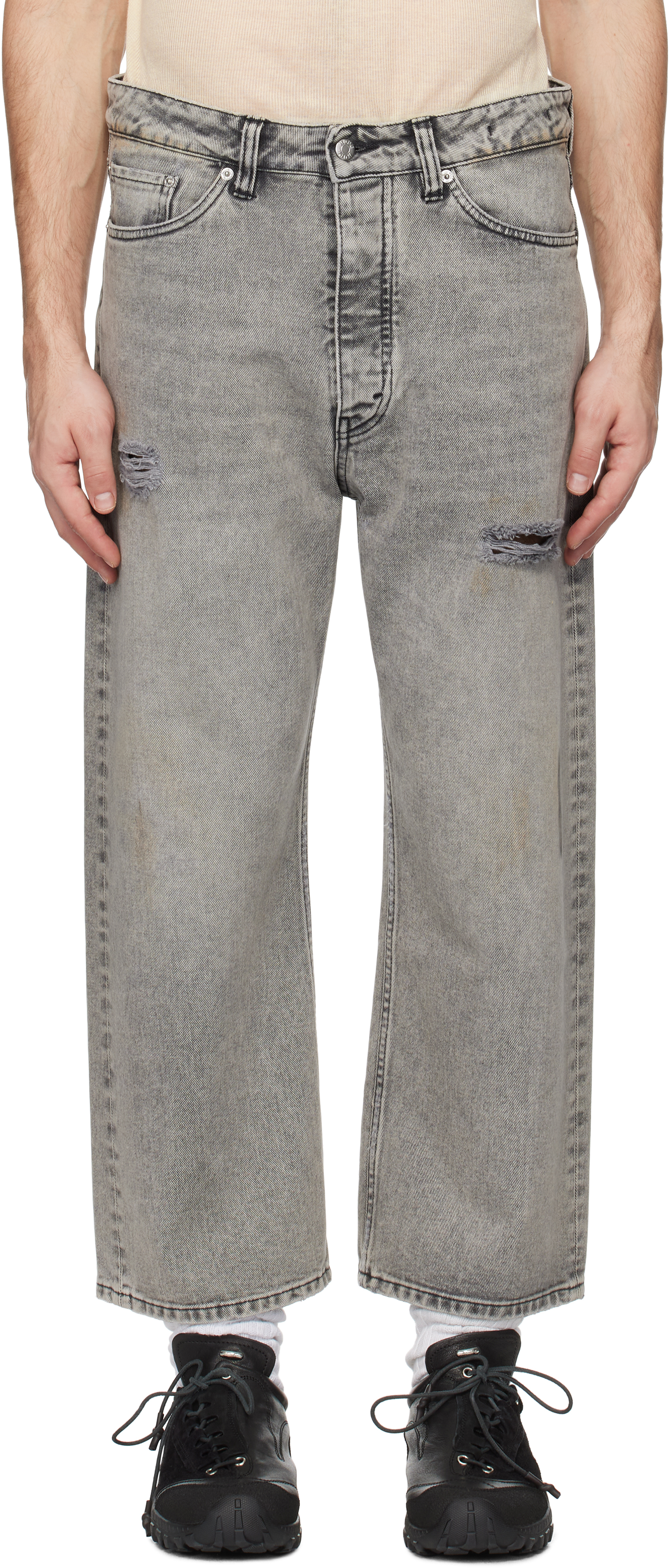 Gray Drop Jeans