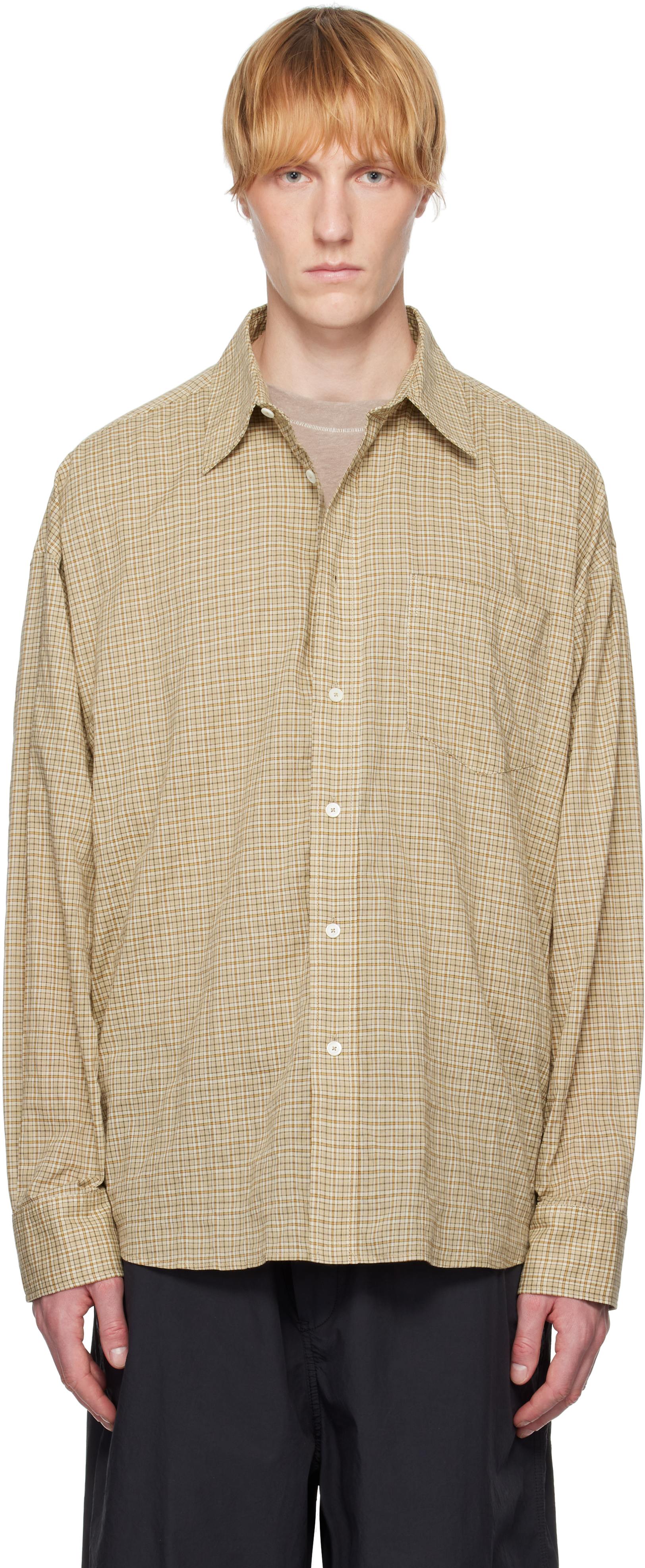 Beige Wide Fit Room Shirt