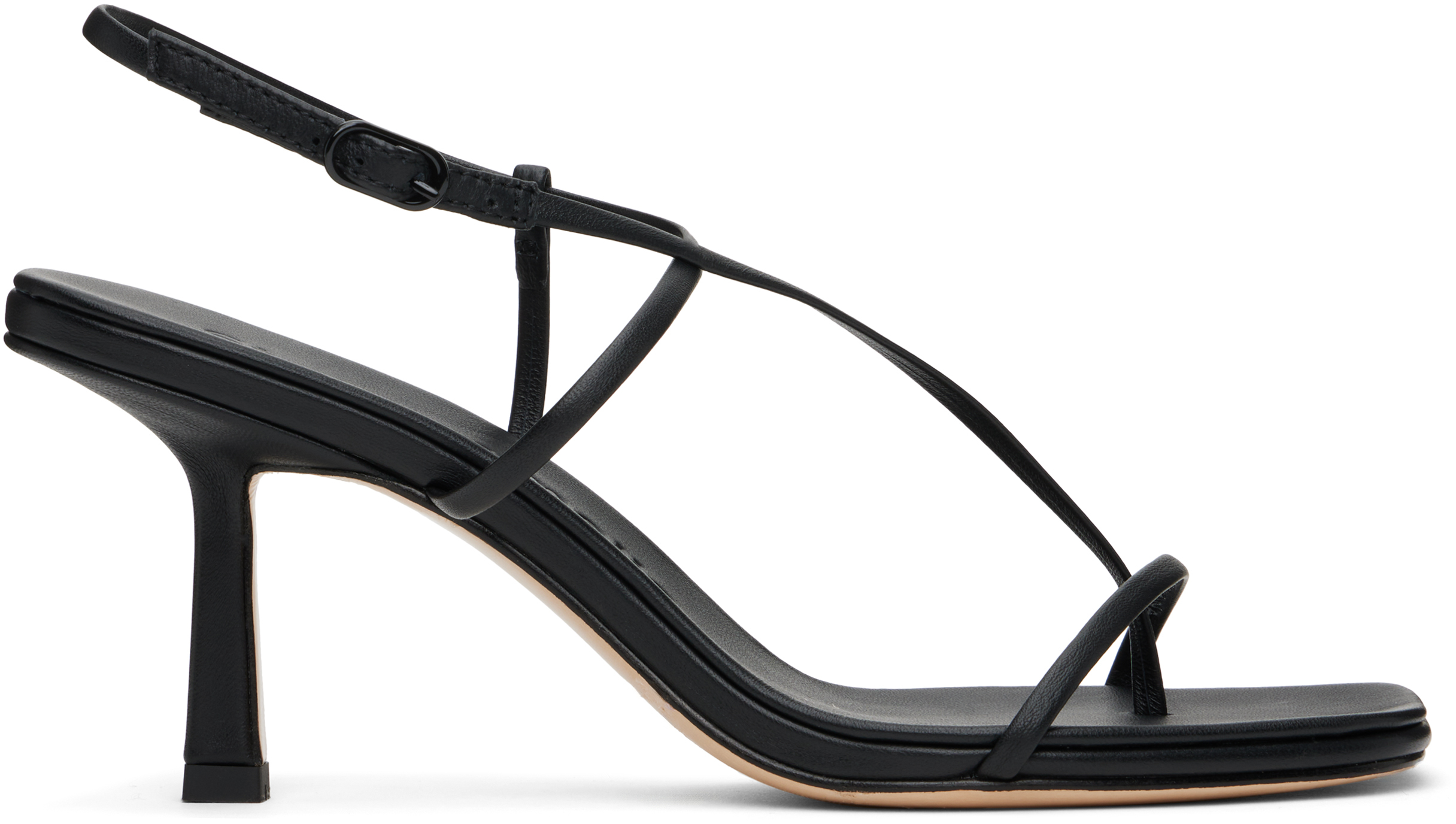 Black Cross Front 70 Heeled Sandals