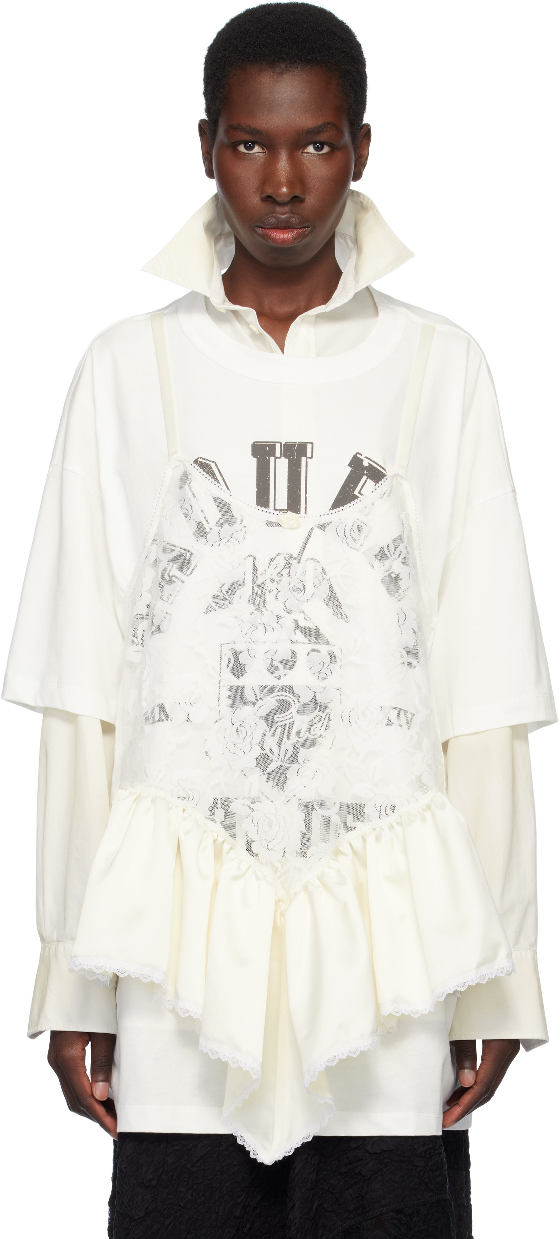 【VAQUERA】オフホワイト　teddy Tシャツ VAQUERA: オフホワイト Teddy Tシャツ | SSENSE 日本
