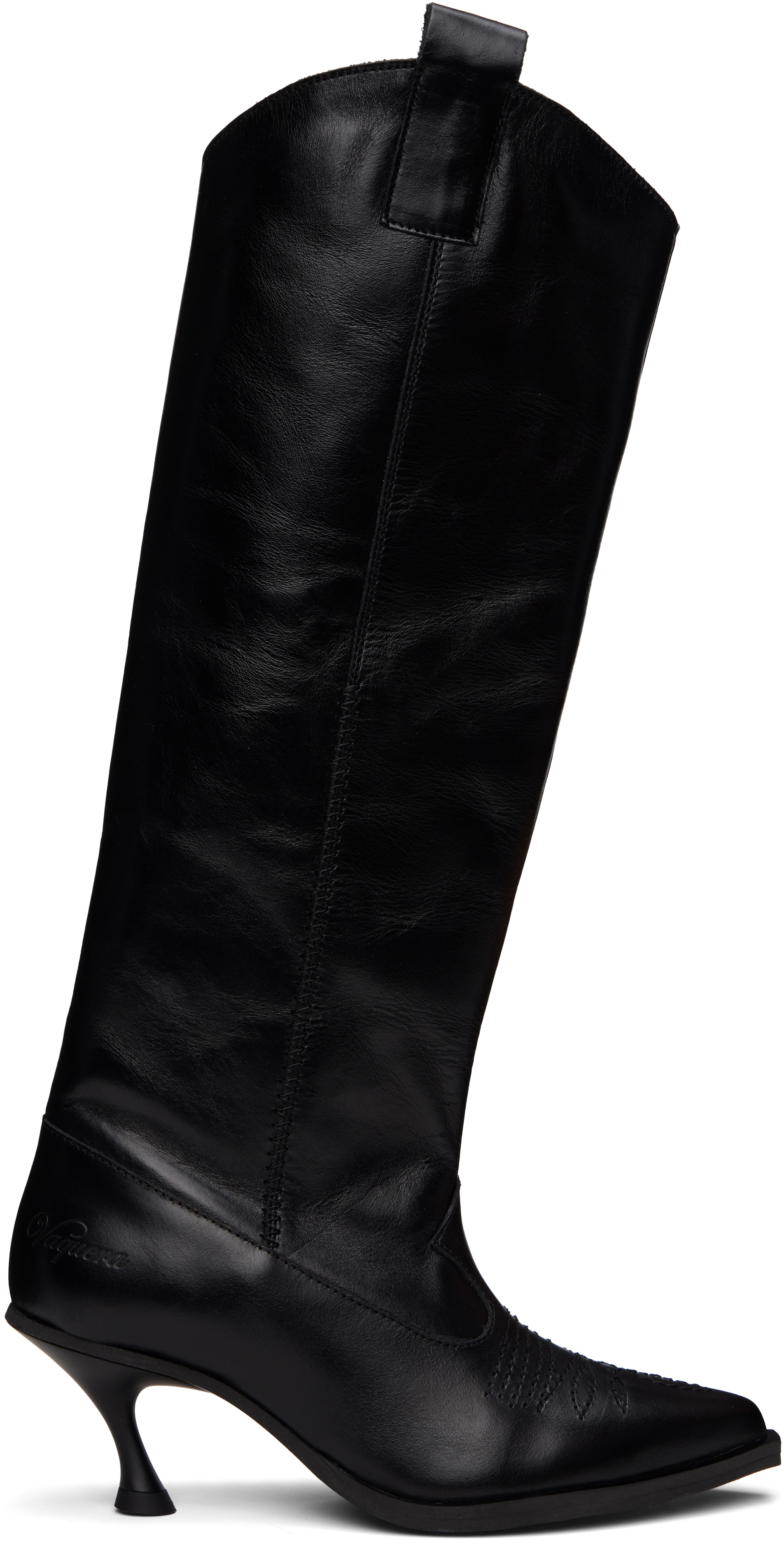 Black Kitten Cowgirl Boots