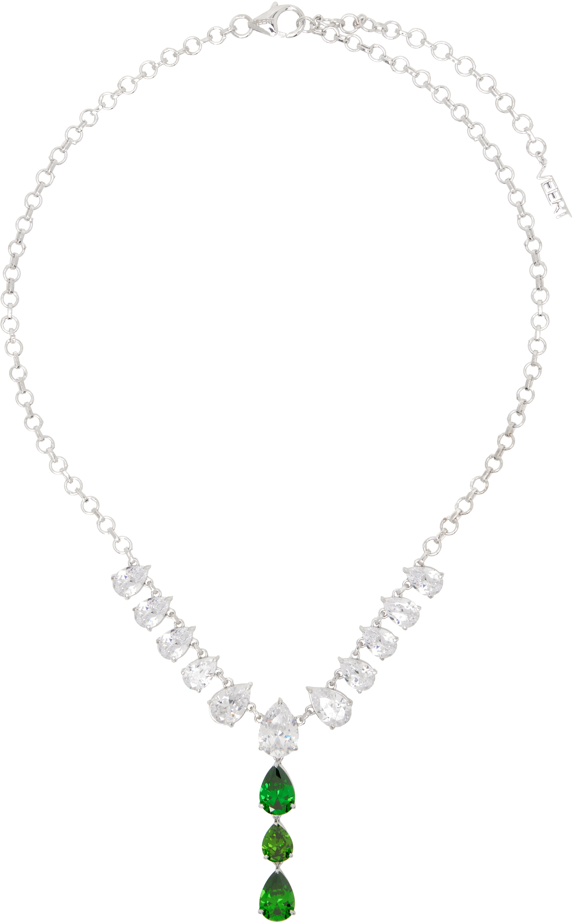 Veert White Gold 'the Drop Chain' Necklace