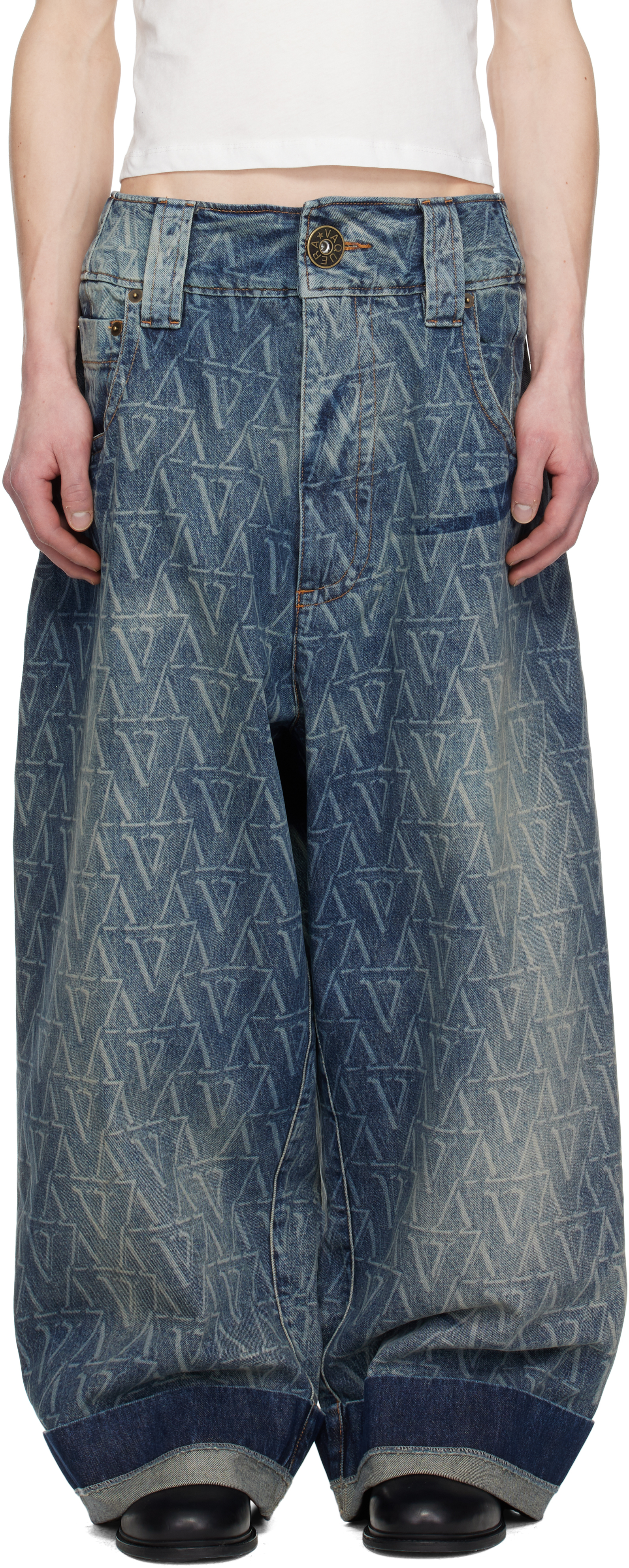 Vaquera Women Baby Jeans Woven Blue In Blue