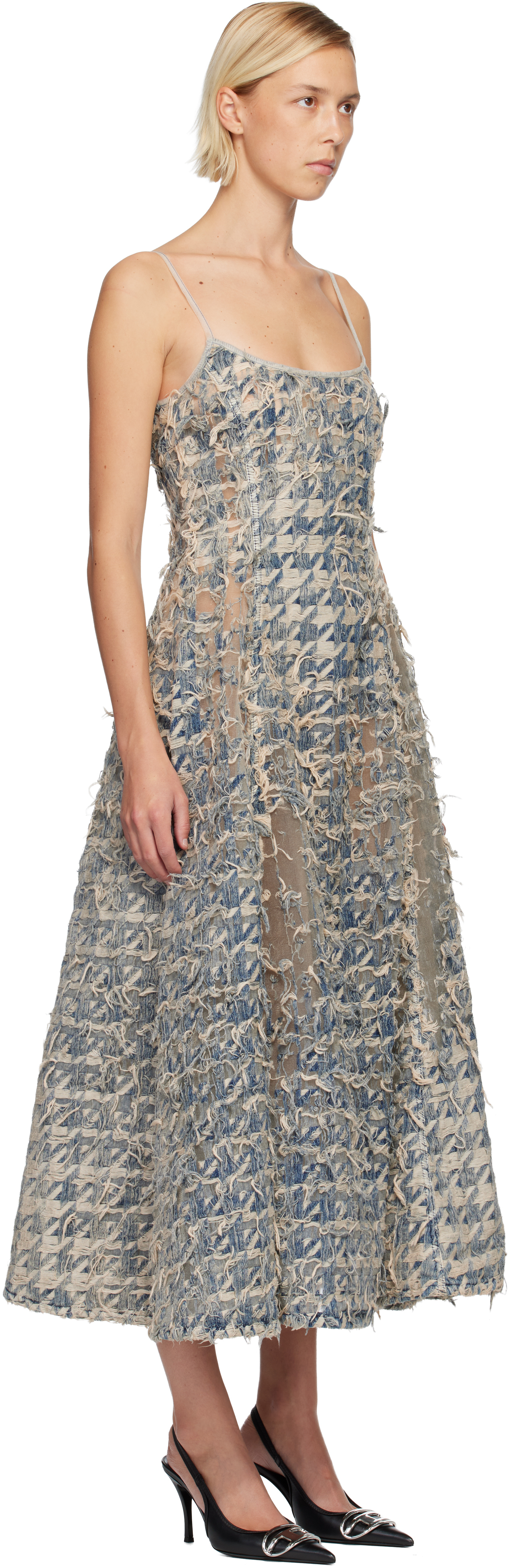 Diesel Blue De-sweeney-long-fsh Maxi Dress In Multi