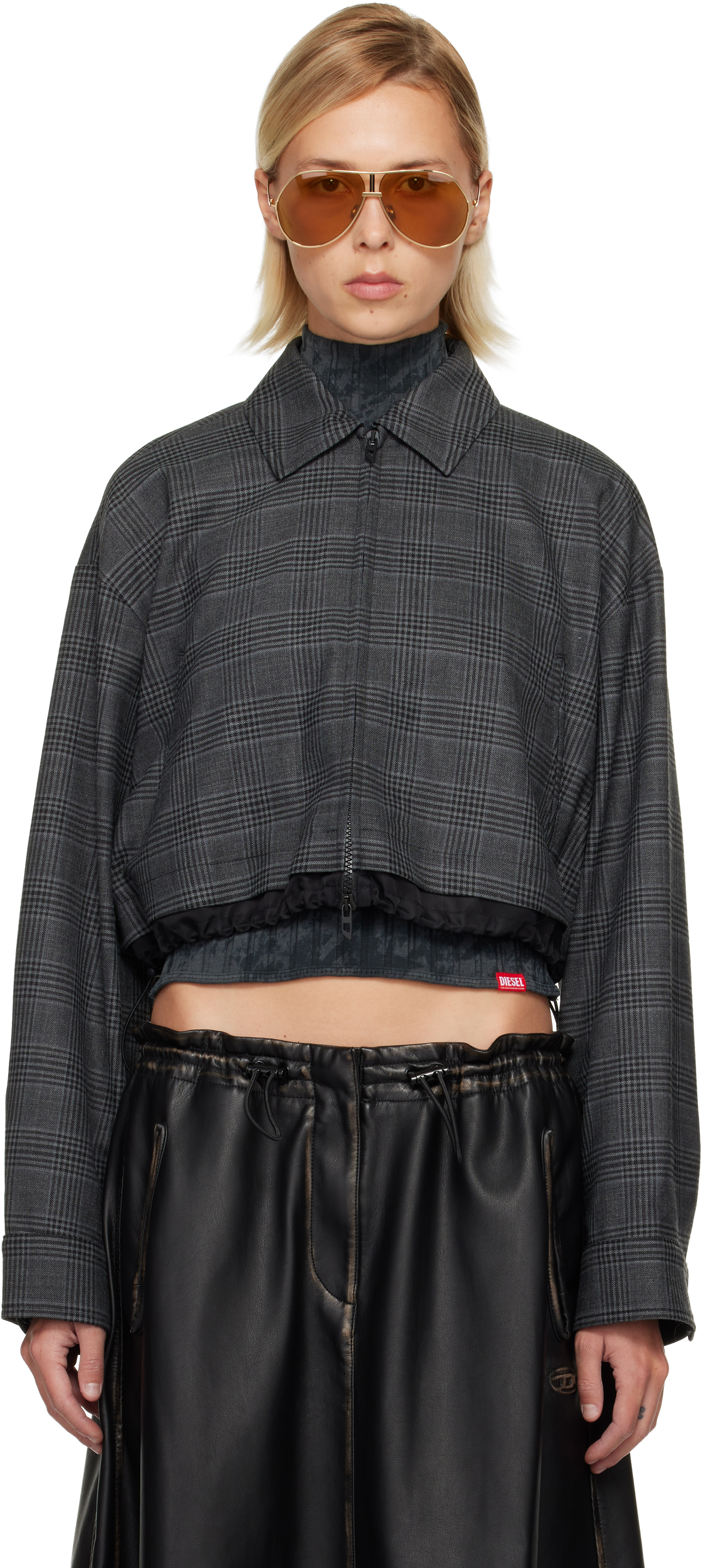 Diesel Black J-ting-fem Jacket In Gray