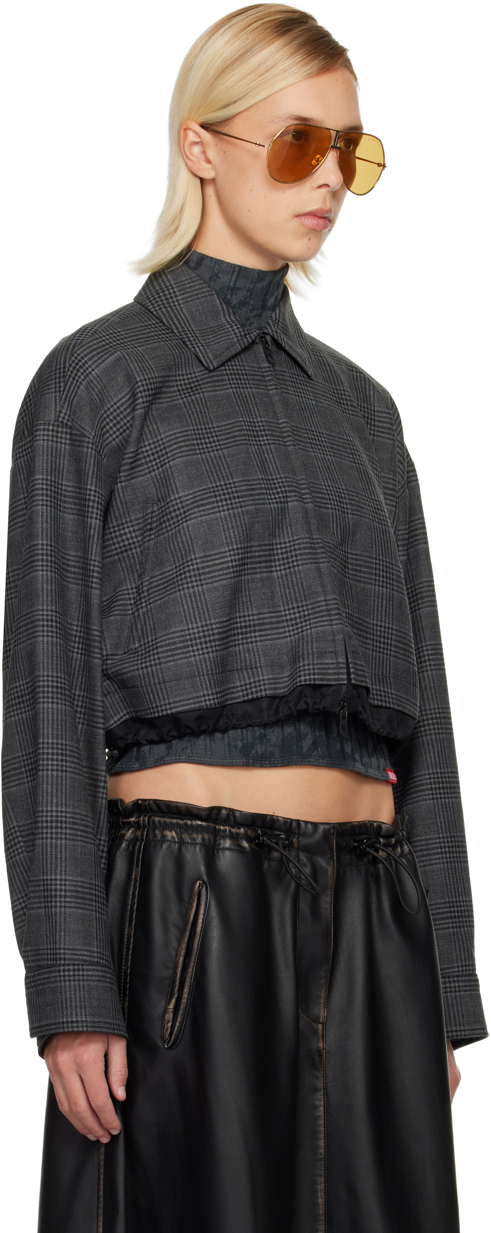 Diesel Black J-ting-fem Jacket In Gray