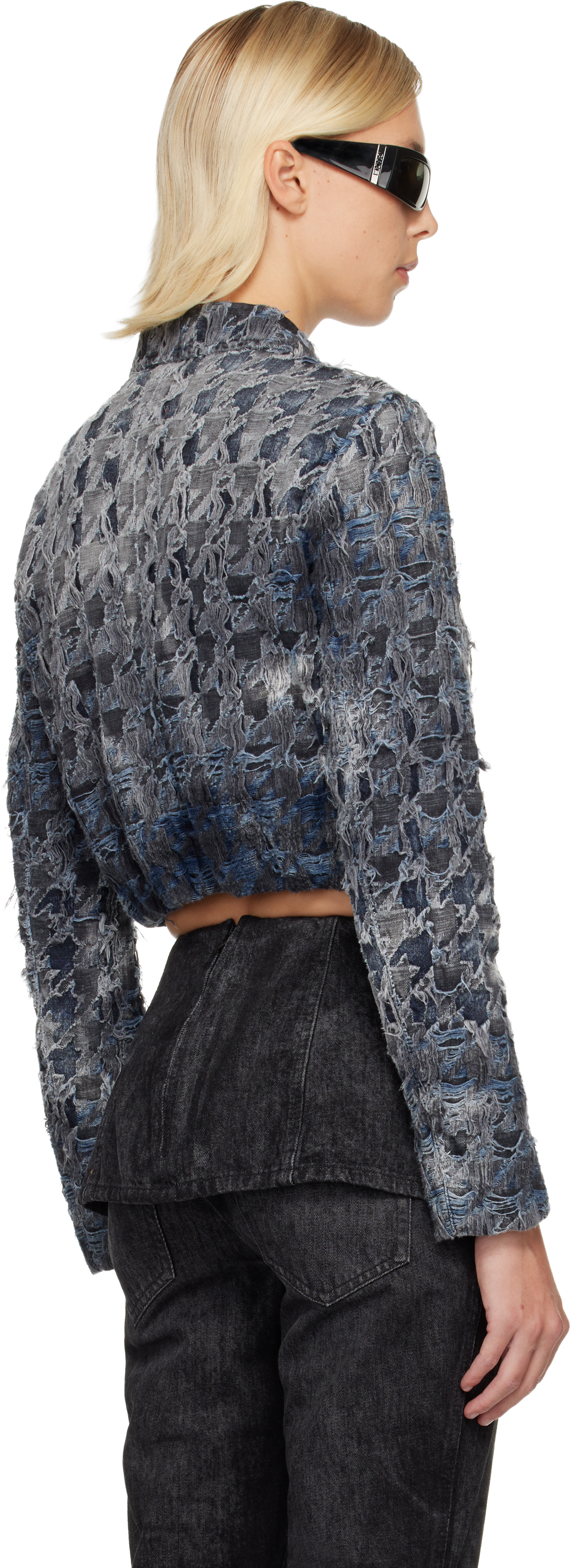 Diesel Blue De-ursy-fsh Denim Jacket In Gray