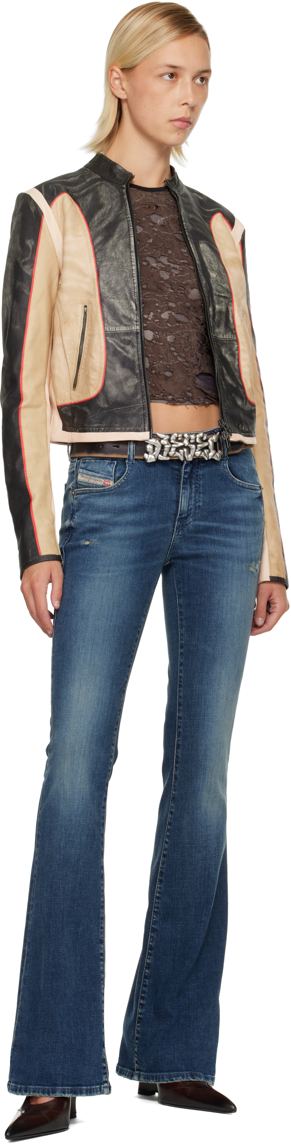 Diesel Blue Bootcut 1969 D-ebbey Jeans In Blue